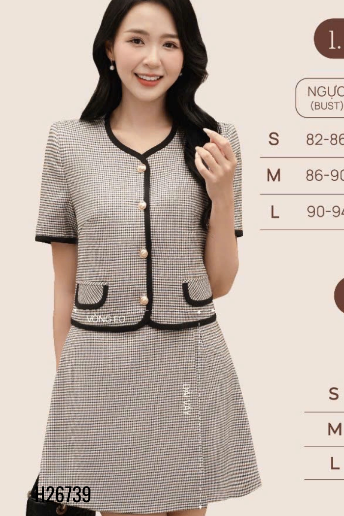 Chân váy BEAUTEbyV nâu ziczac be