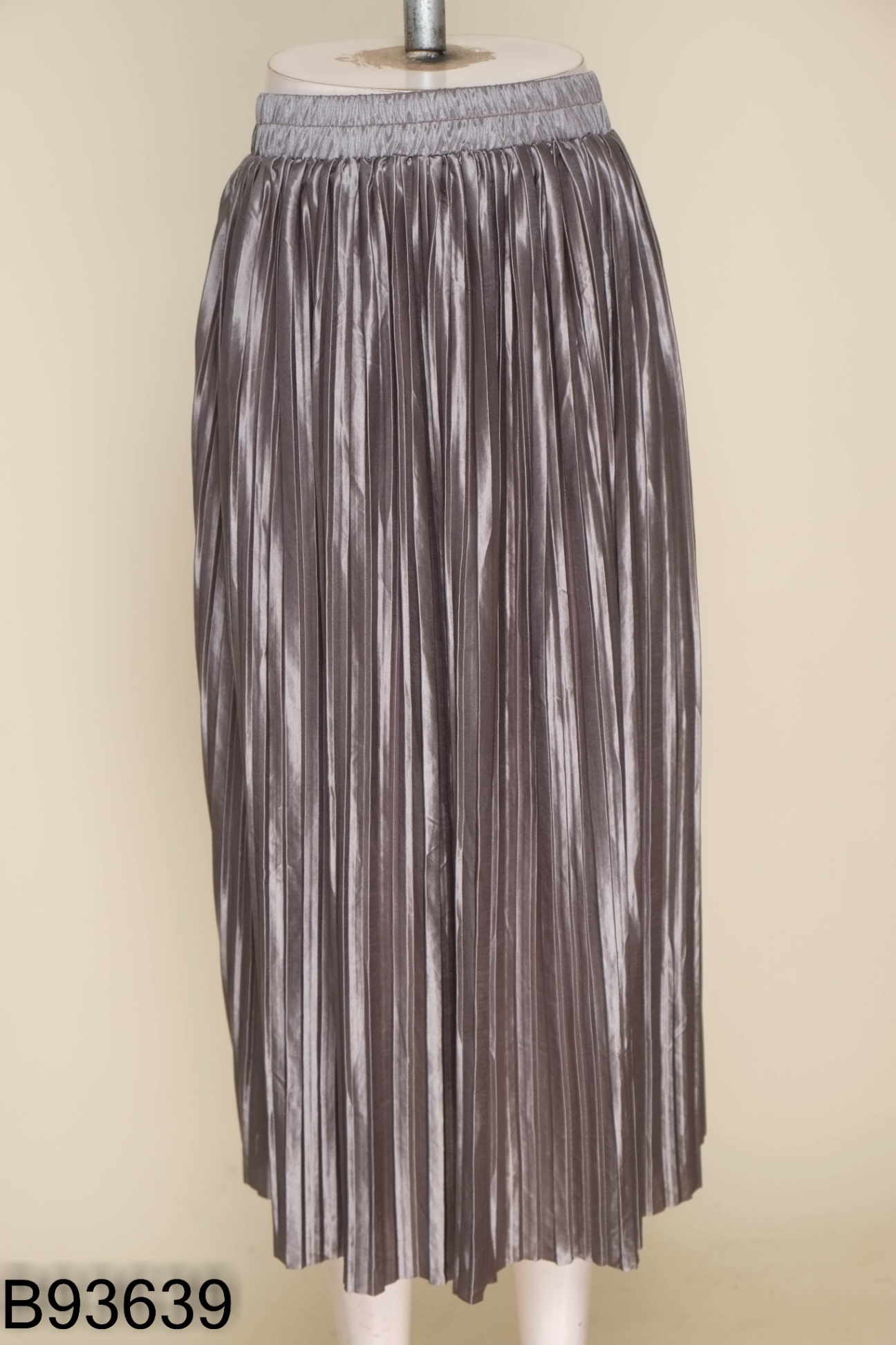 Chân váy MIJOO xám xếp ly