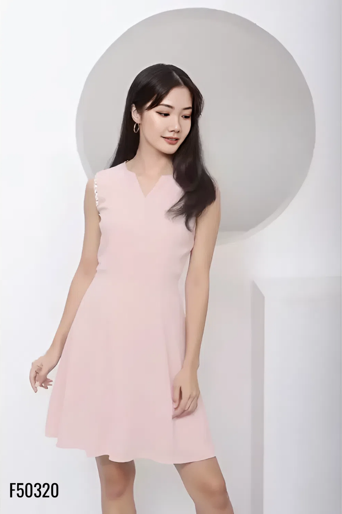 Váy IVY MODA hồng sát nách
