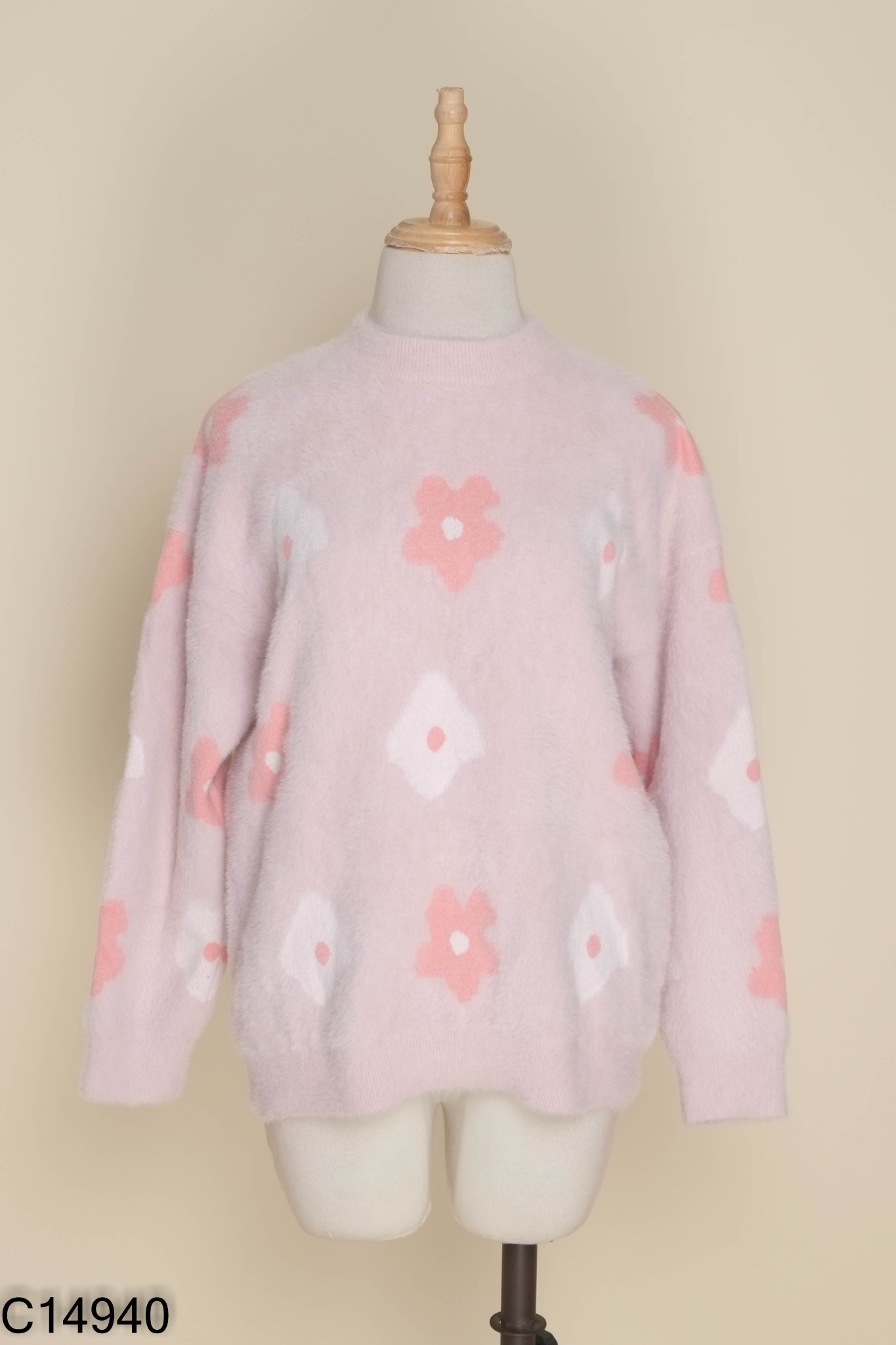 Áo len TOKYO LIFE hồng hoa