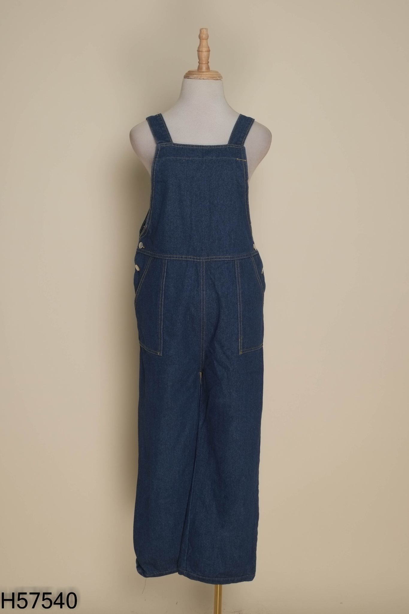 Jumpsuits jeans xanh trơn