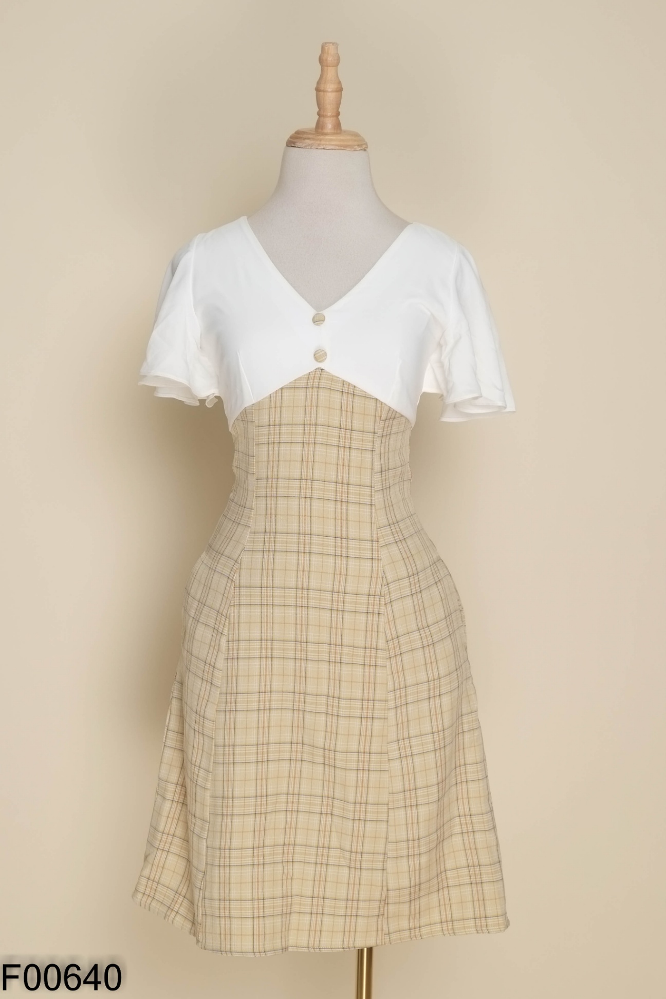 NEWTAG Váy be kẻ GUMAC phối trắng