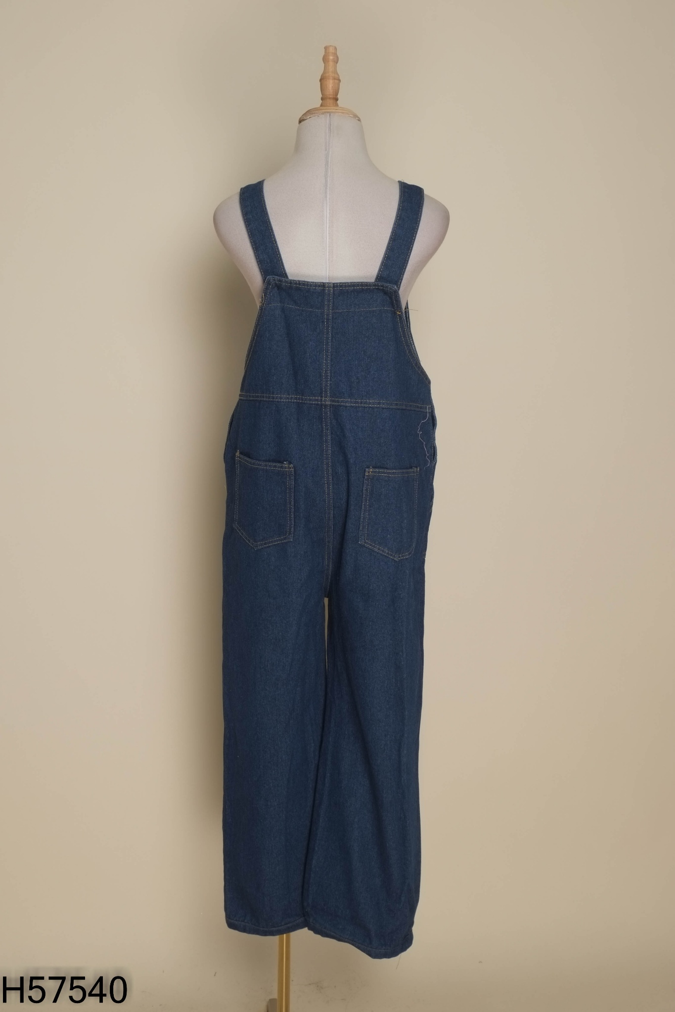 Jumpsuits jeans xanh trơn