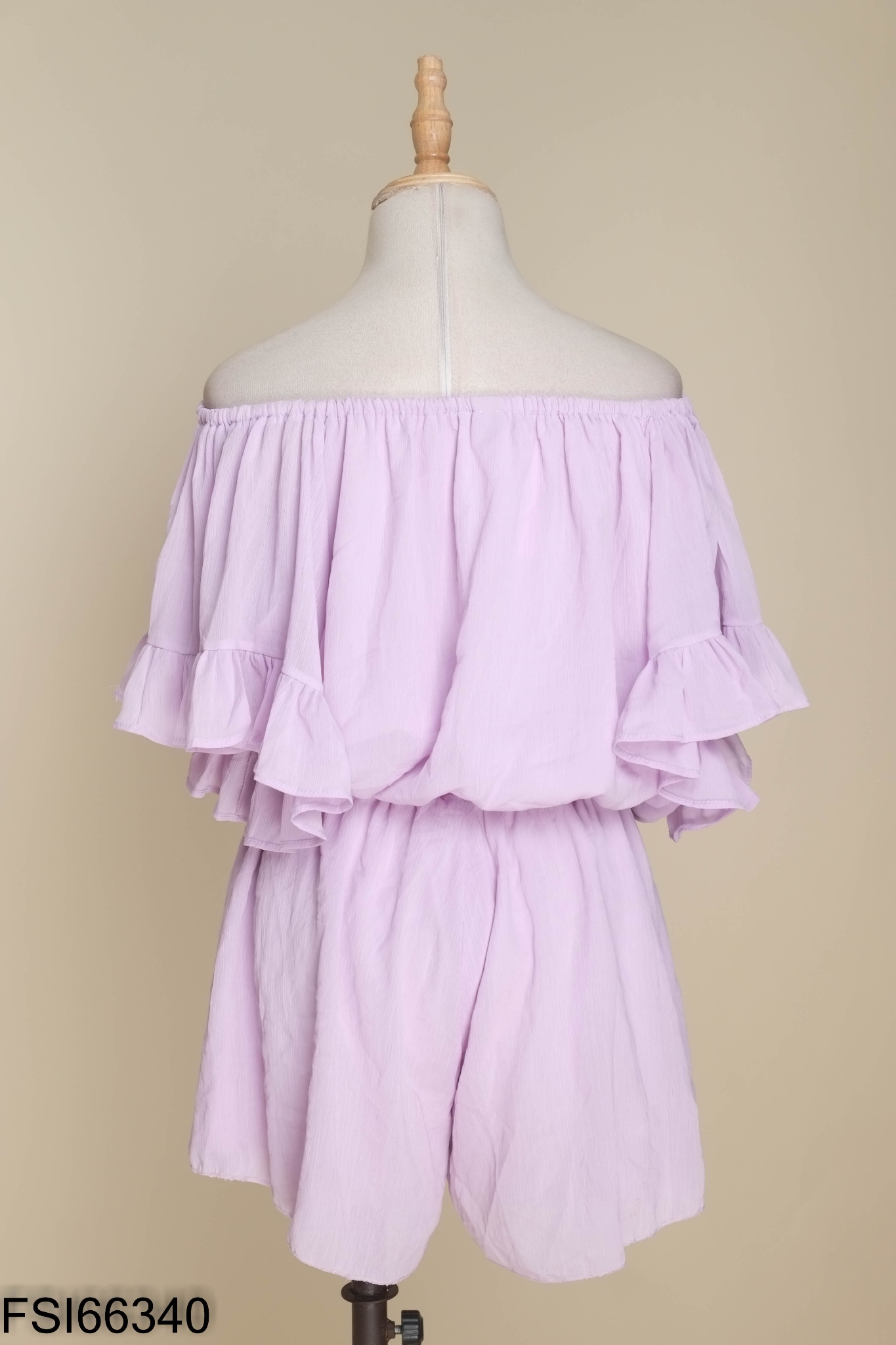 Jumpsuits trễ vai voan tím