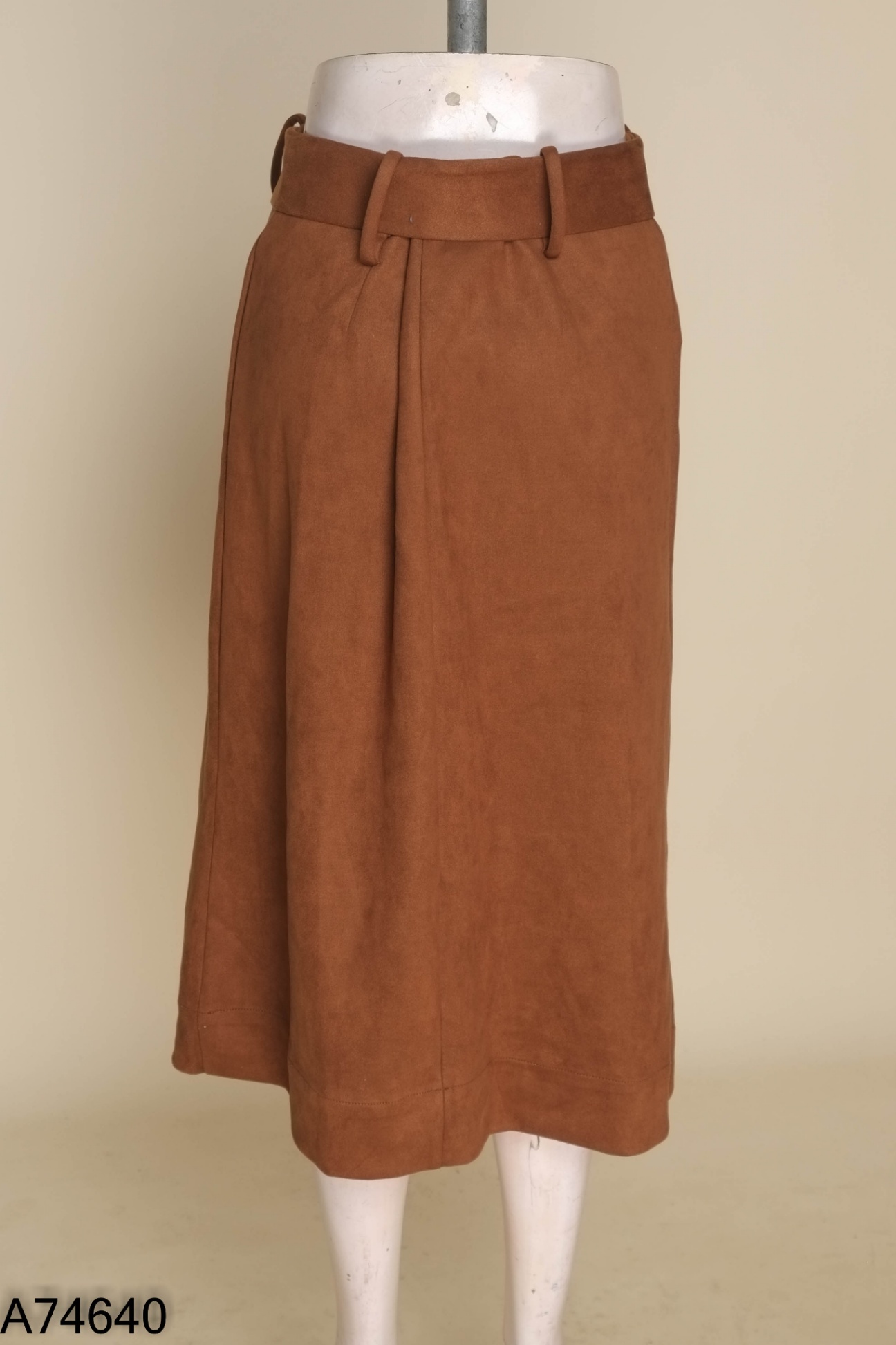 Chân váy nâu NEW LOOK có cúc+dây