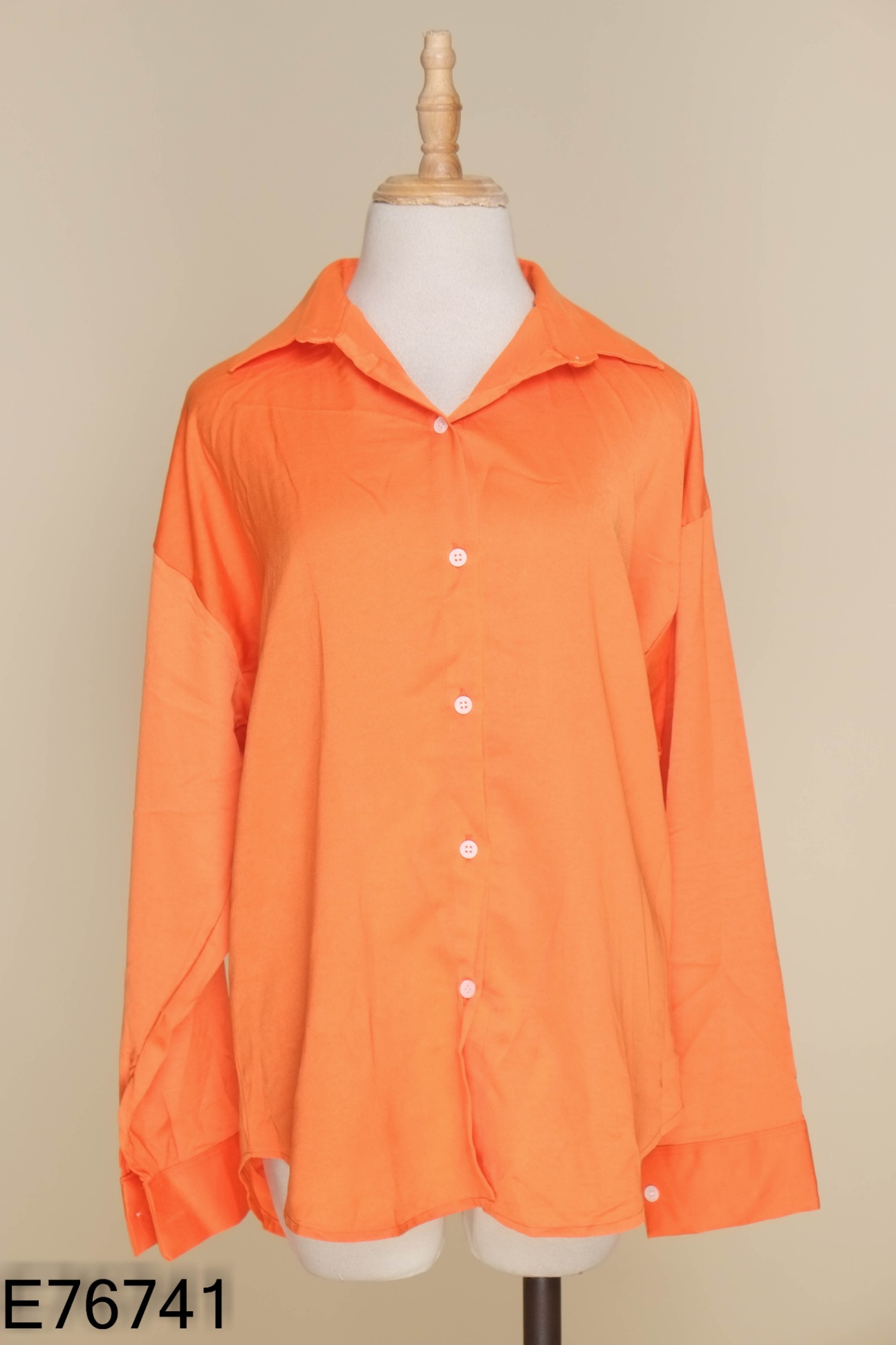 Áo sơ mi lụa cam