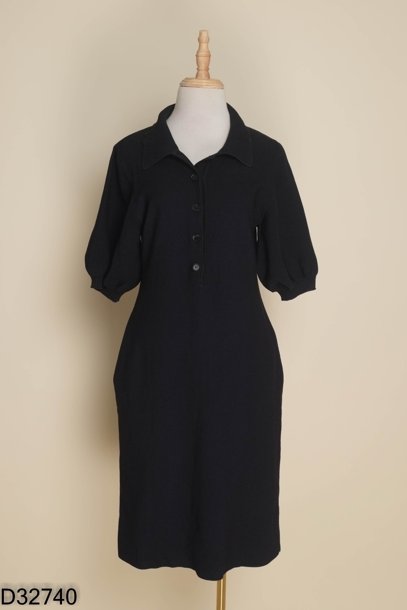 Váy xanh than dài công sở