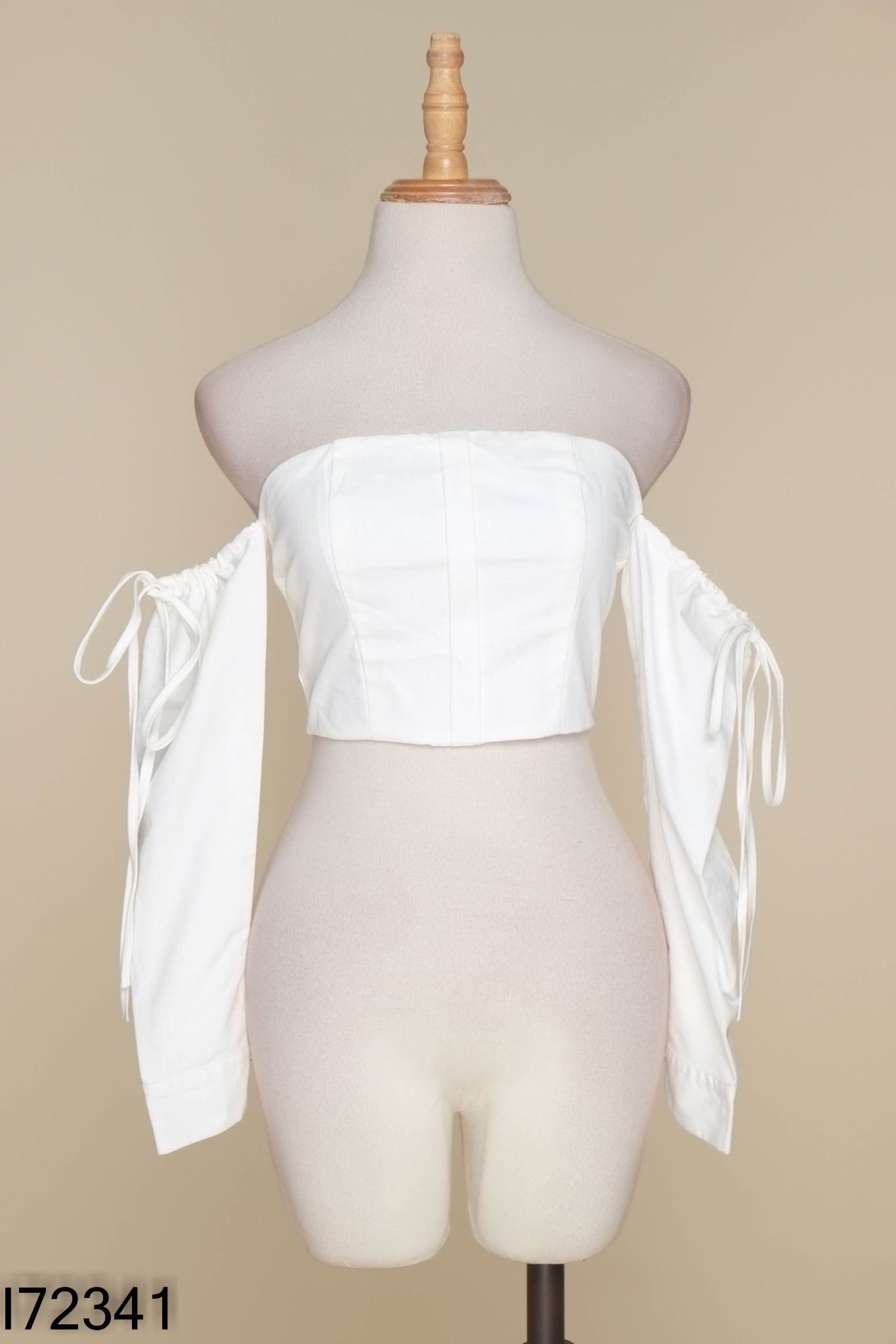 NEWTAG Áo croptop CLELIE trắng