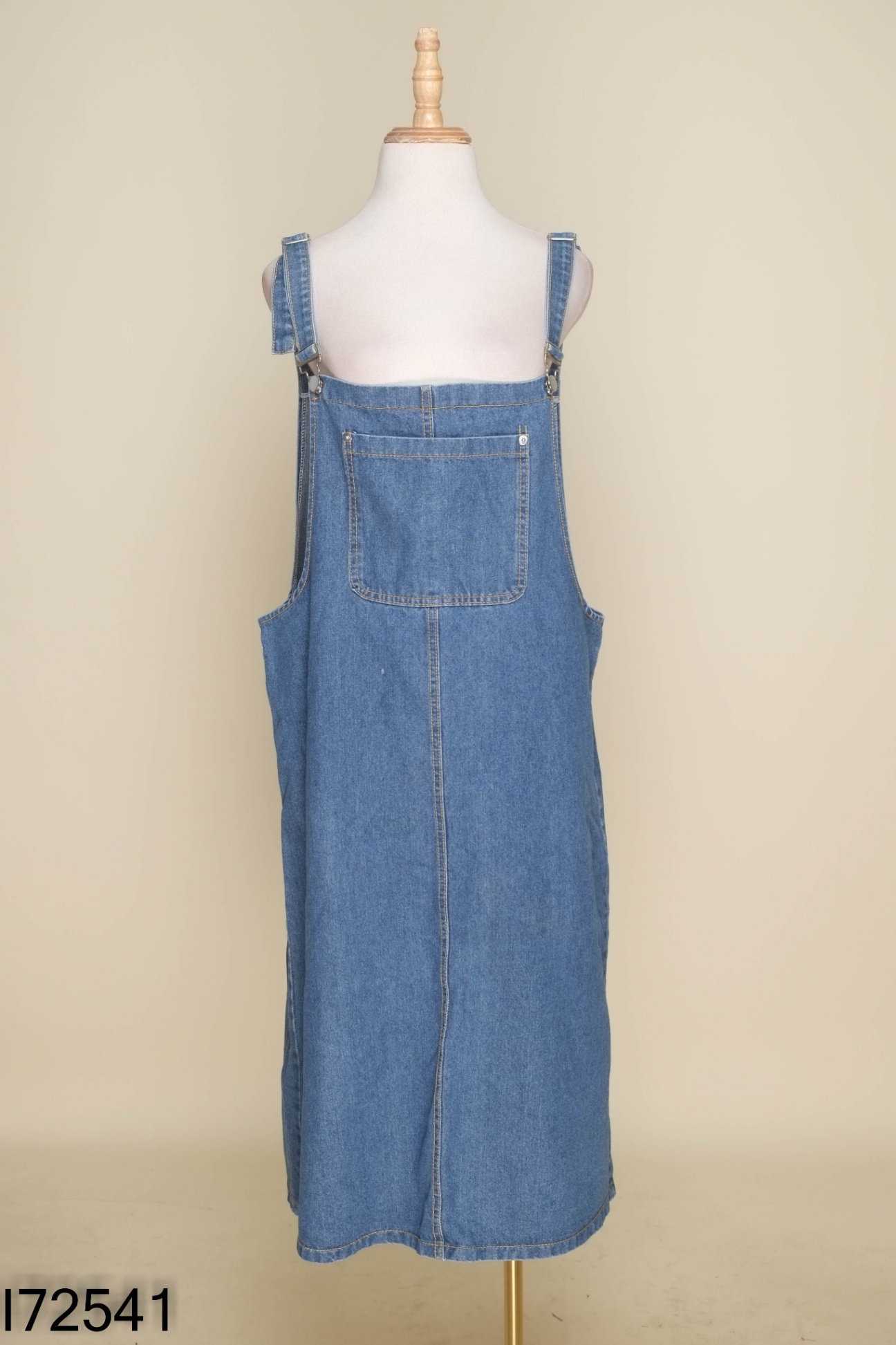 Yếm váy jeans xanh trơn