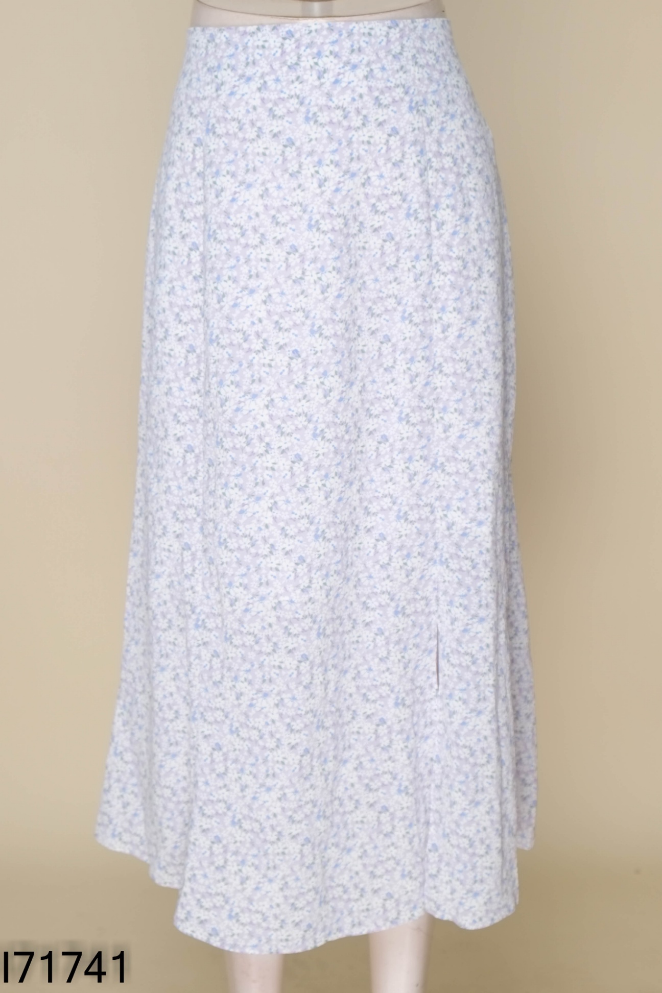 Chân váy LÉP tím hoạ tiết hoa