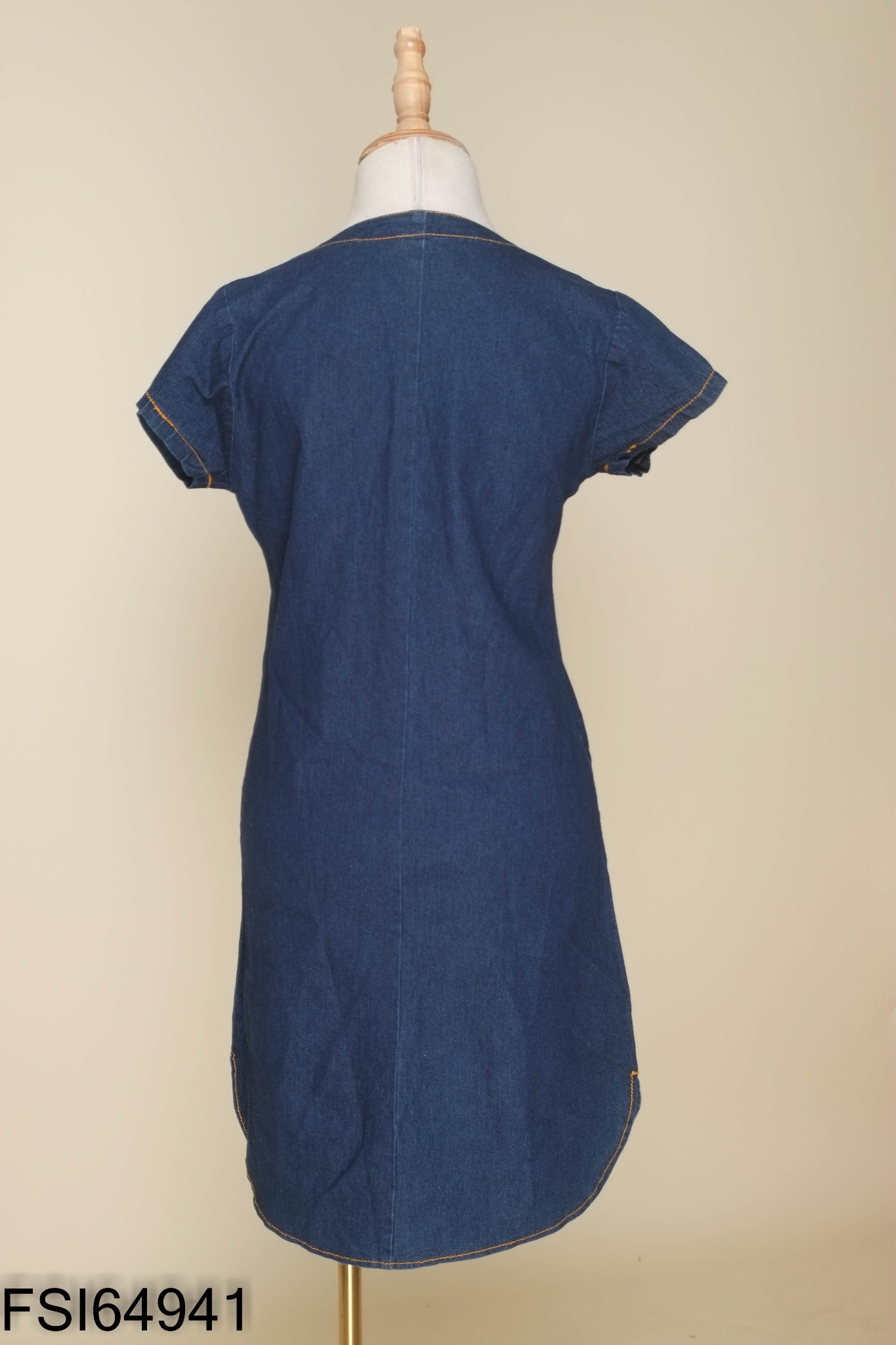 Váy jeans xanh suông