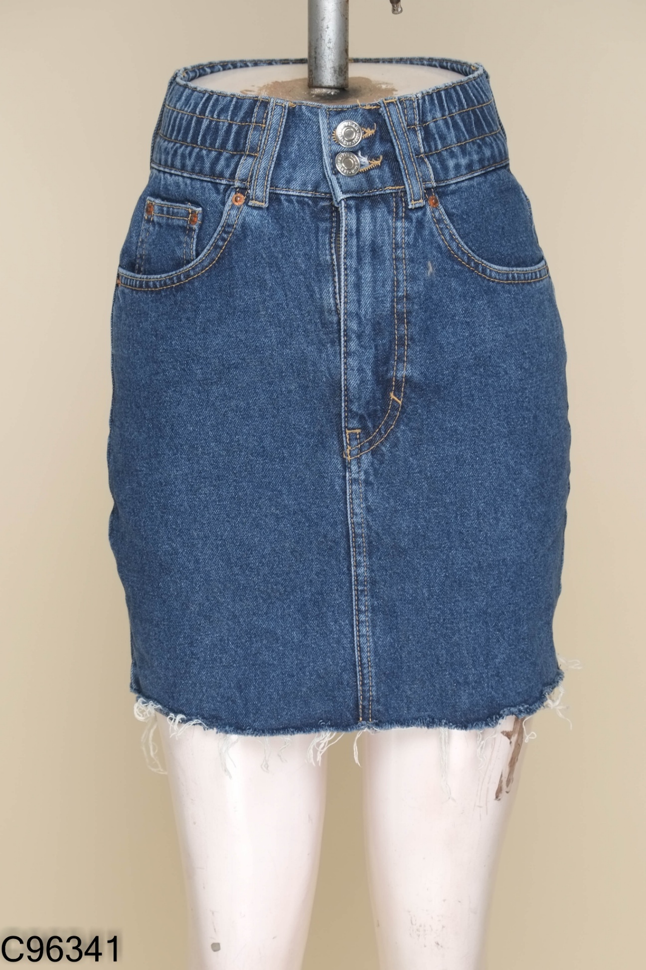 Chân váy PULL BEAR jeans xanh