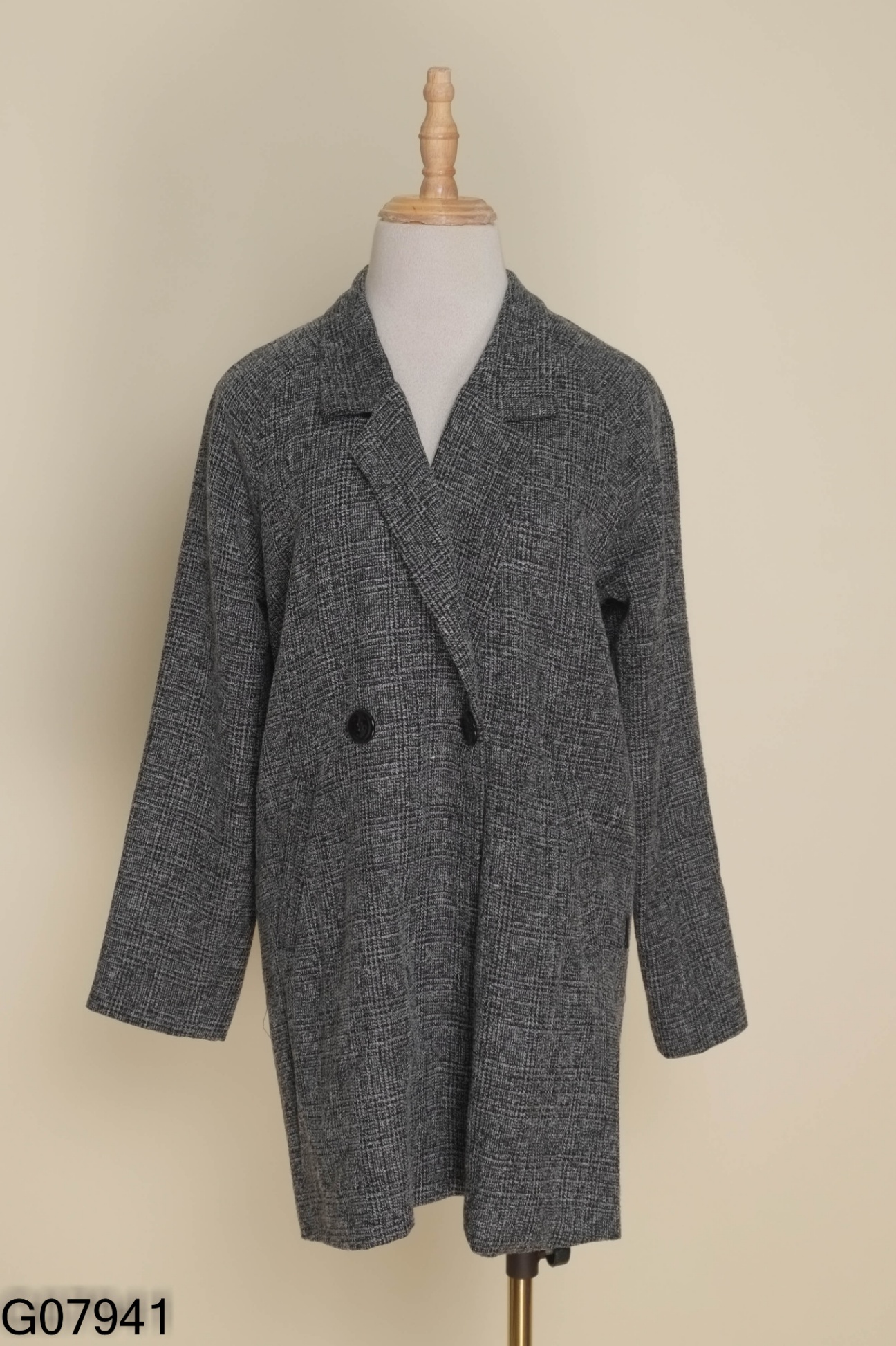 Áo khoác TWENTY FIVE xám kẻ