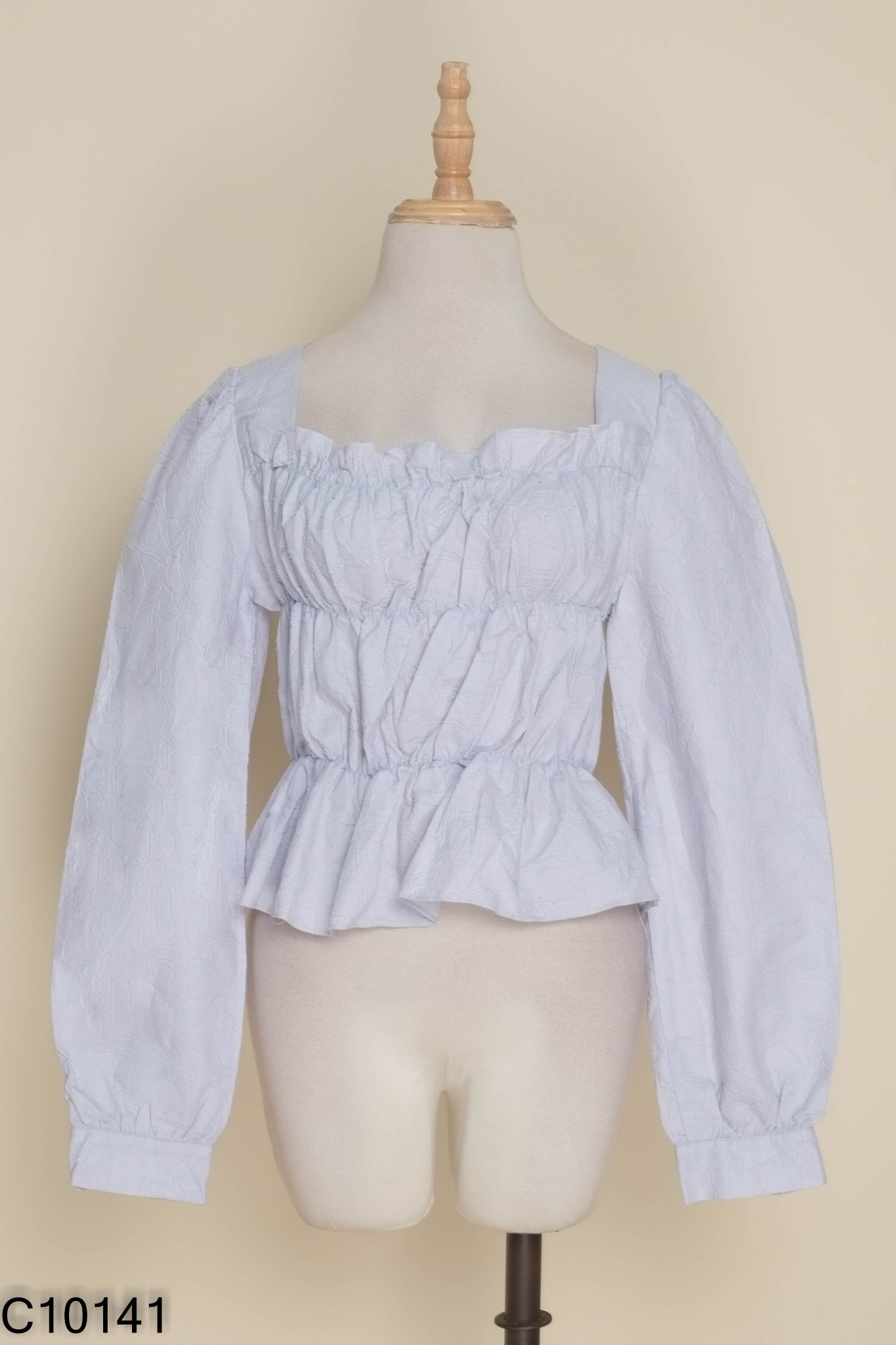 Áo croptop JOY xanh ống tay dài
