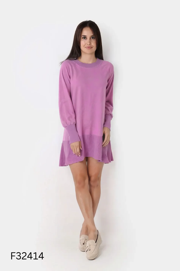 Váy nâu bèo cổ V
