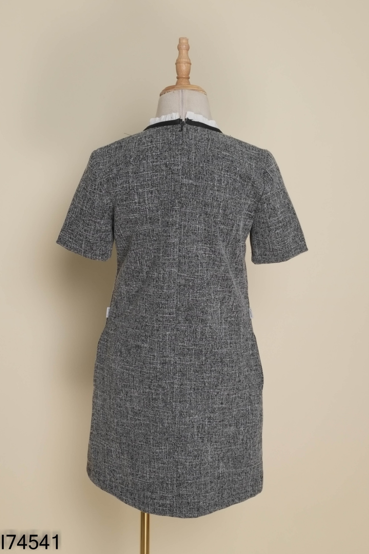 Váy xám tiêu GINGER nơ đen