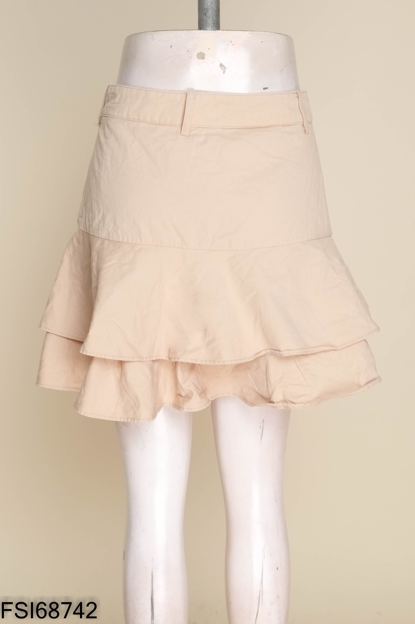 Chân váy jean be 2 tầng
