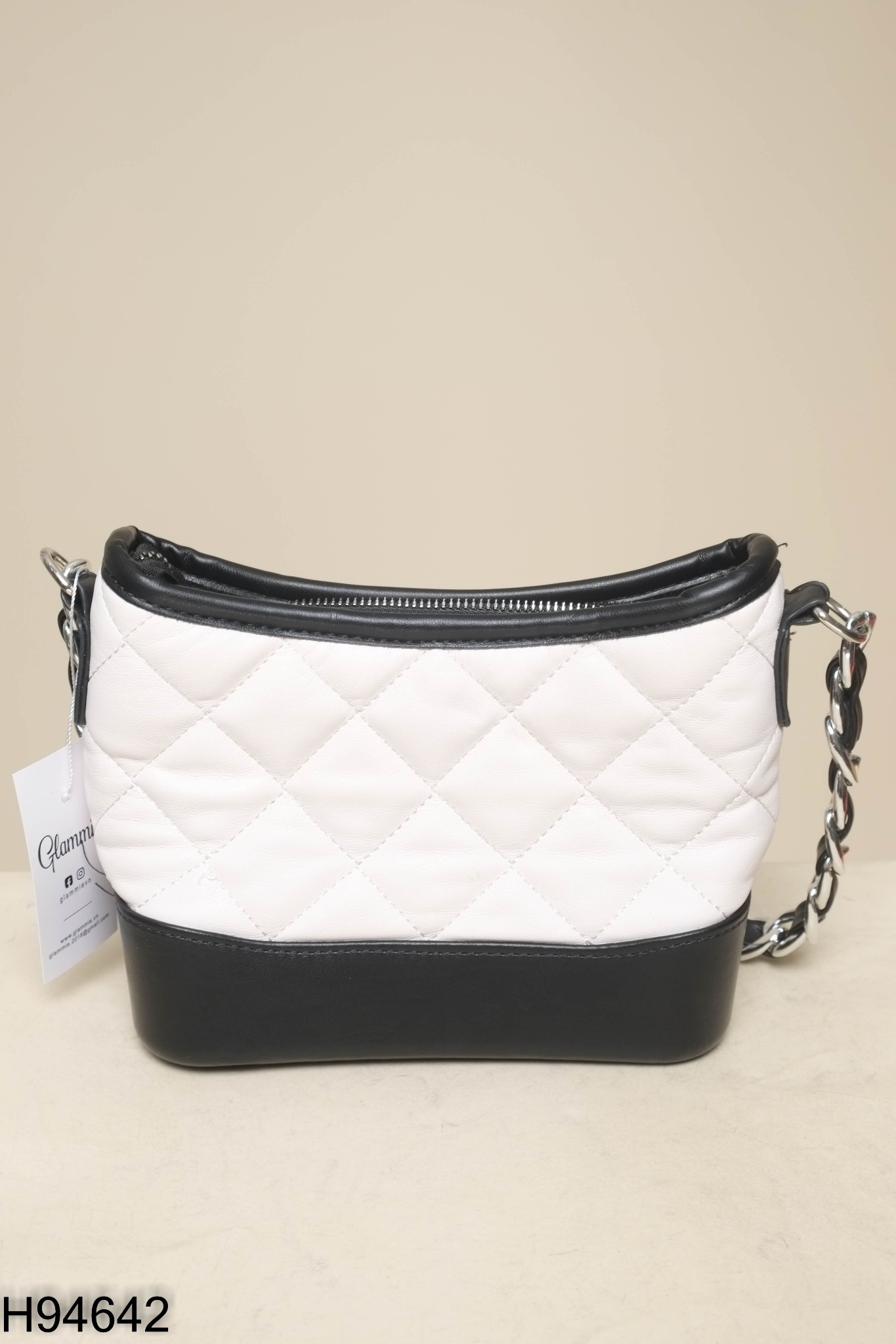 Túi xách be phối đen