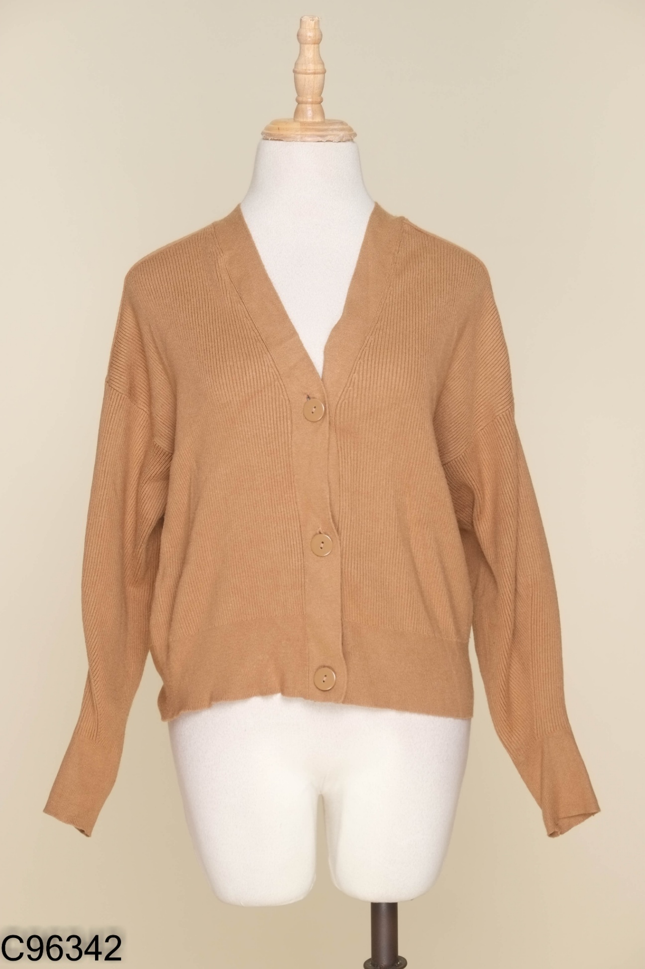 Áo len ZARA nâu phối cúc