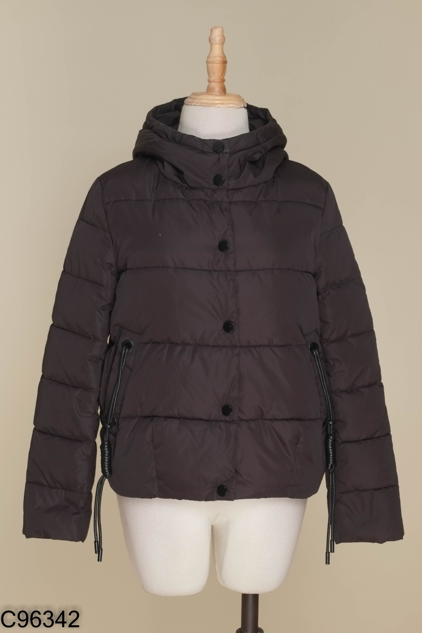 Áo phao đen TOKYO LIFE phối mũ