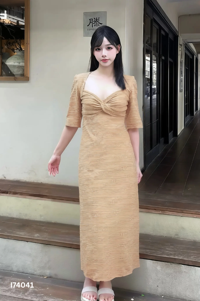 Váy be CELINE xoắn ngực