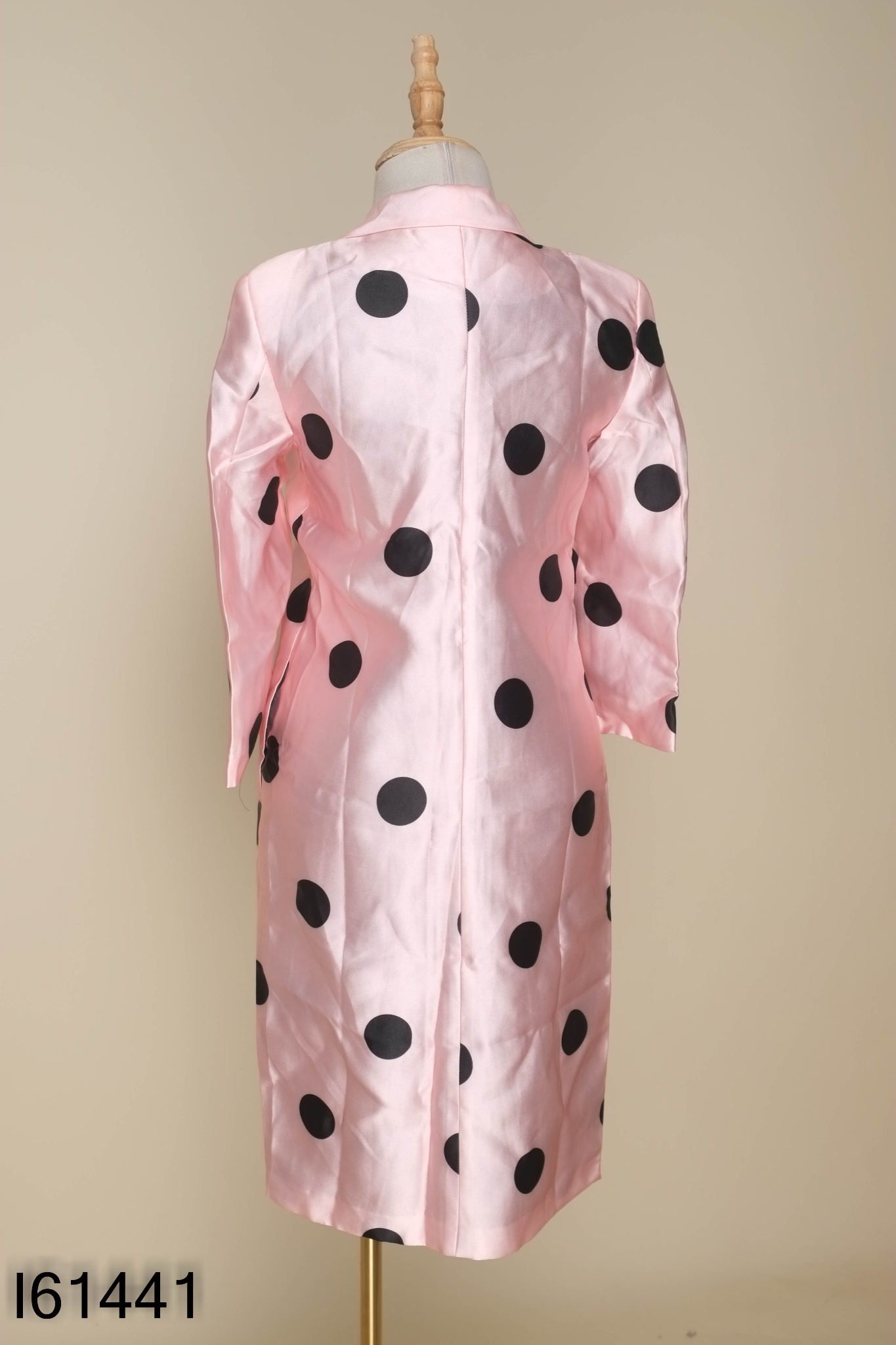 Áo khoác LANVIN hồng chấm bi đen