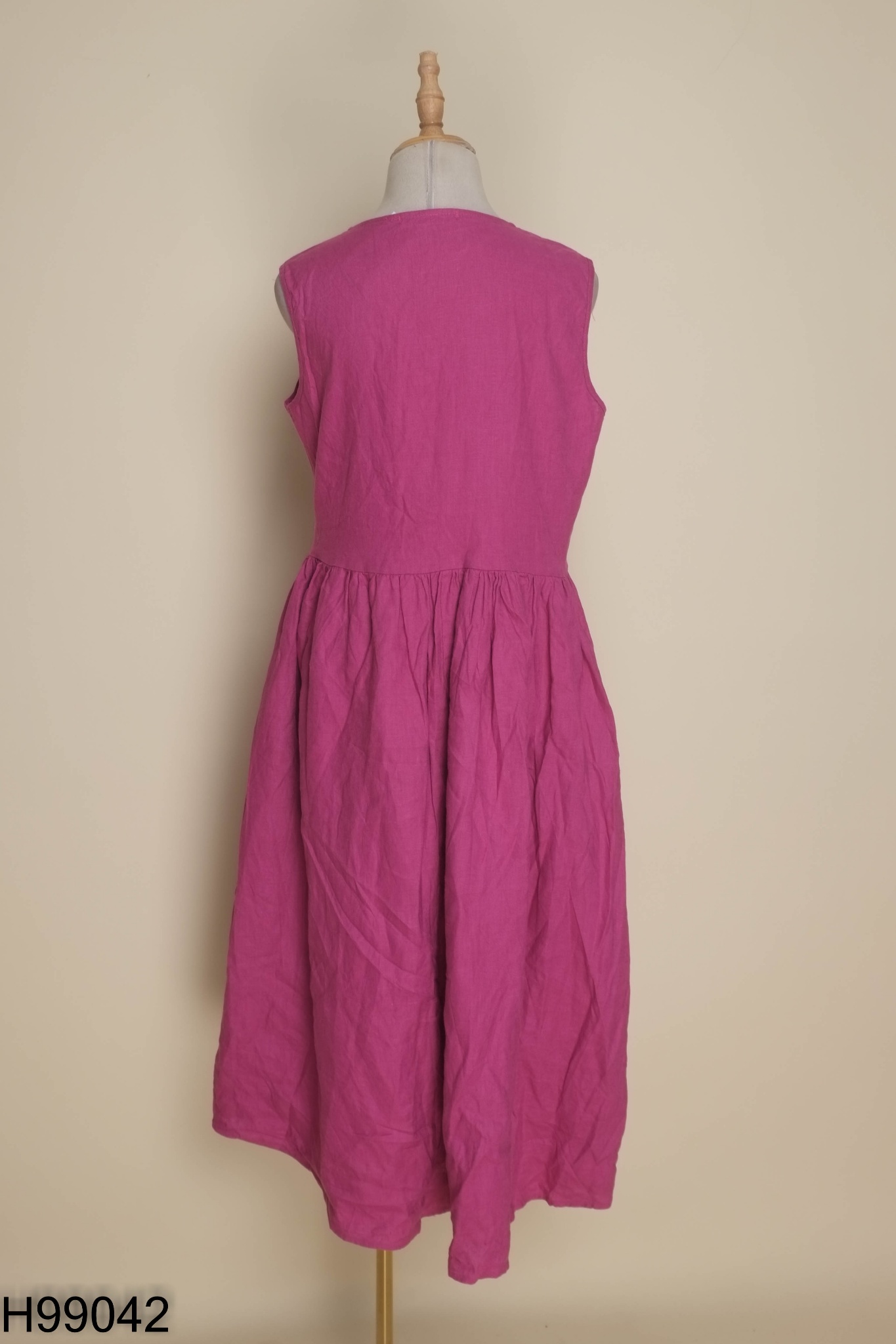 Váy sát nách MANGO linen tím