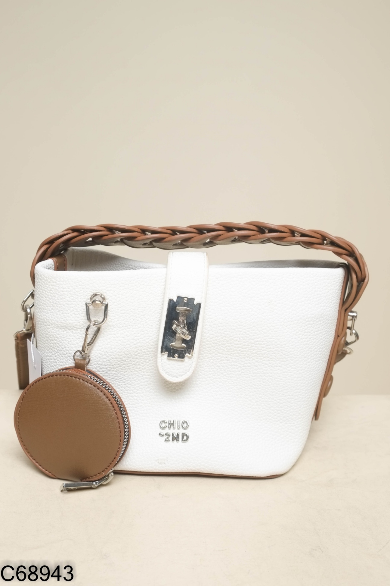 Túi trắng phối nâu