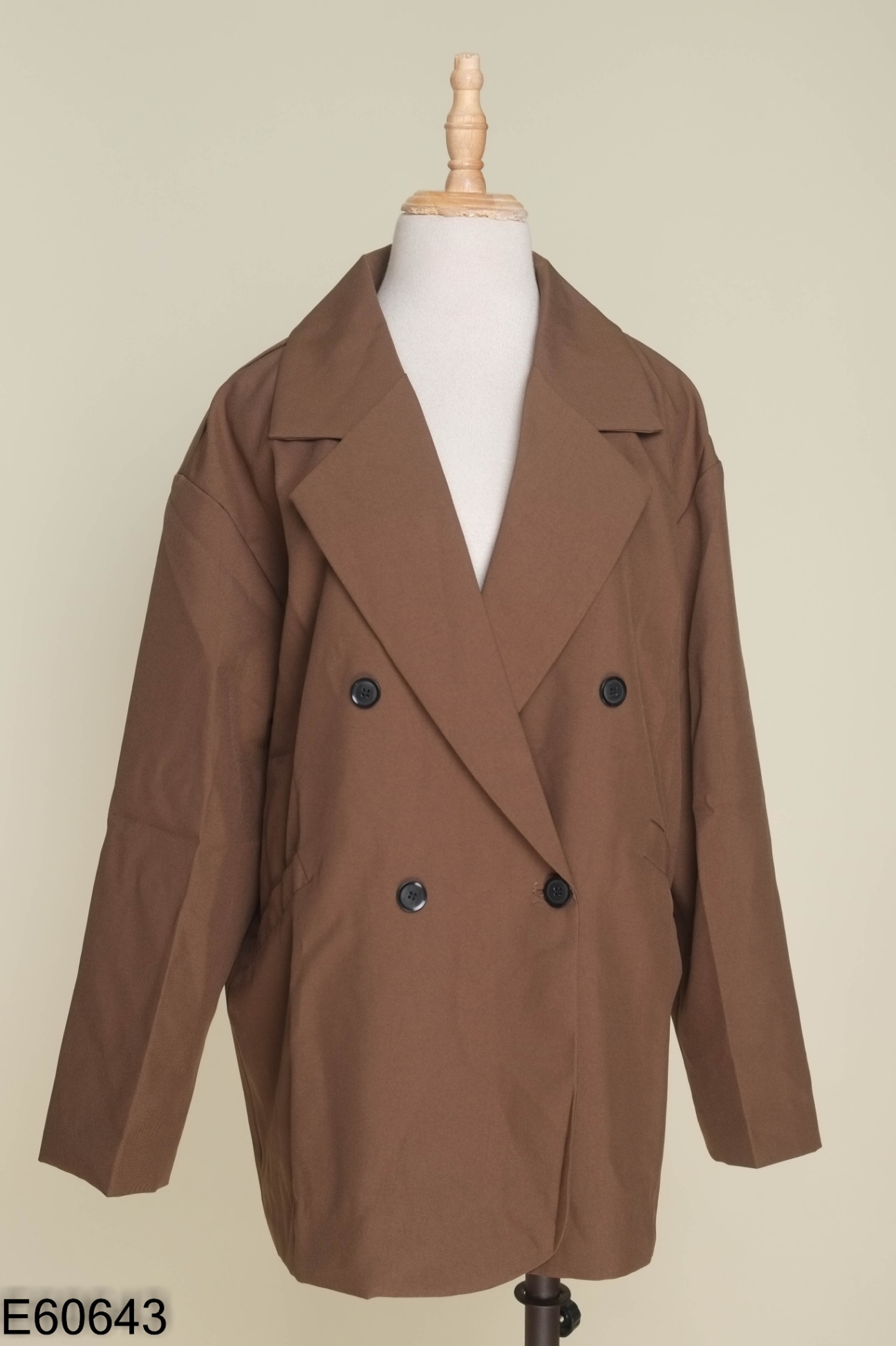 NEWTAG Áo blazers nâu đậm