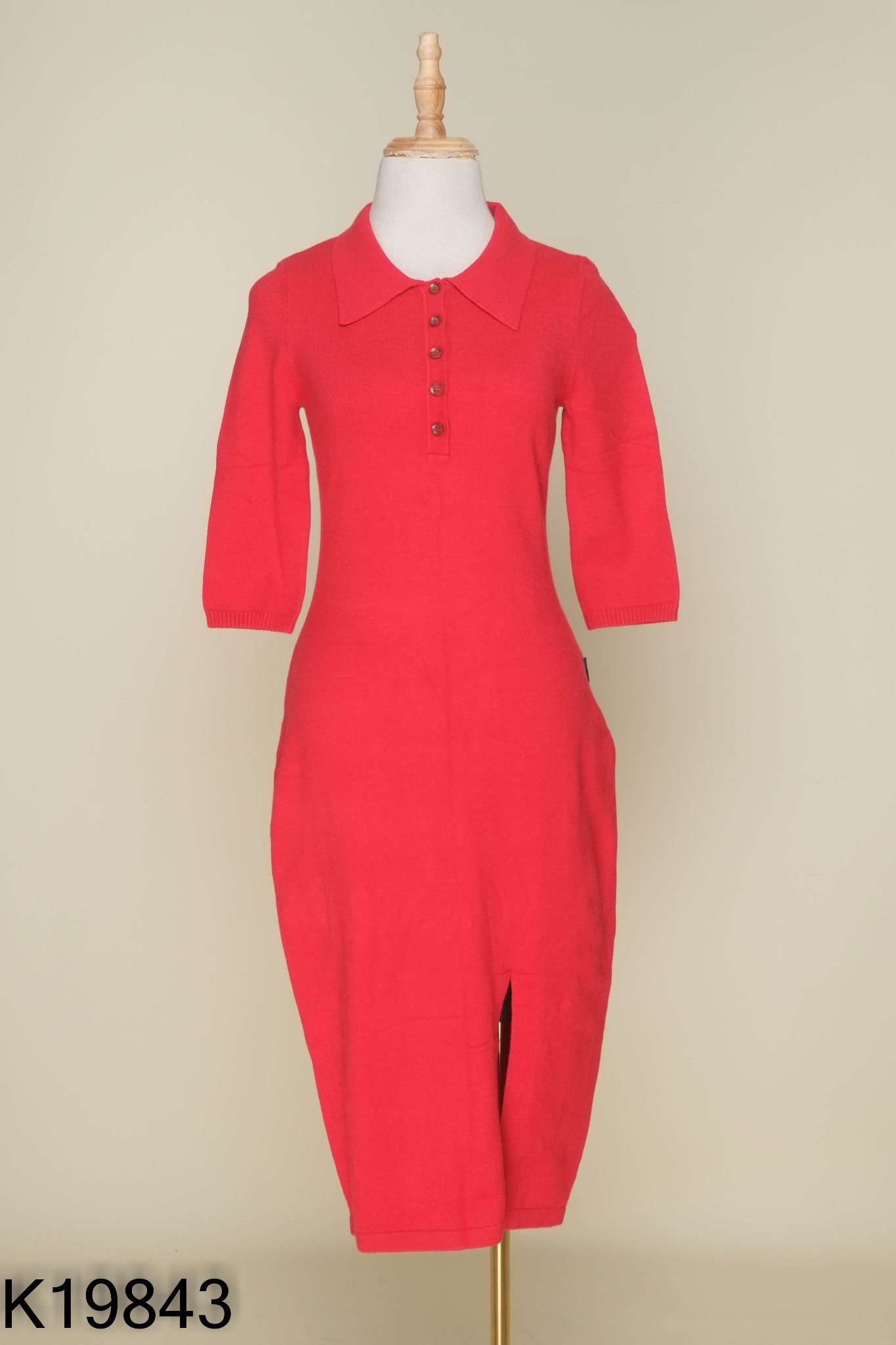 NEWTAG Váy CLAY MORE len đỏ dài tay