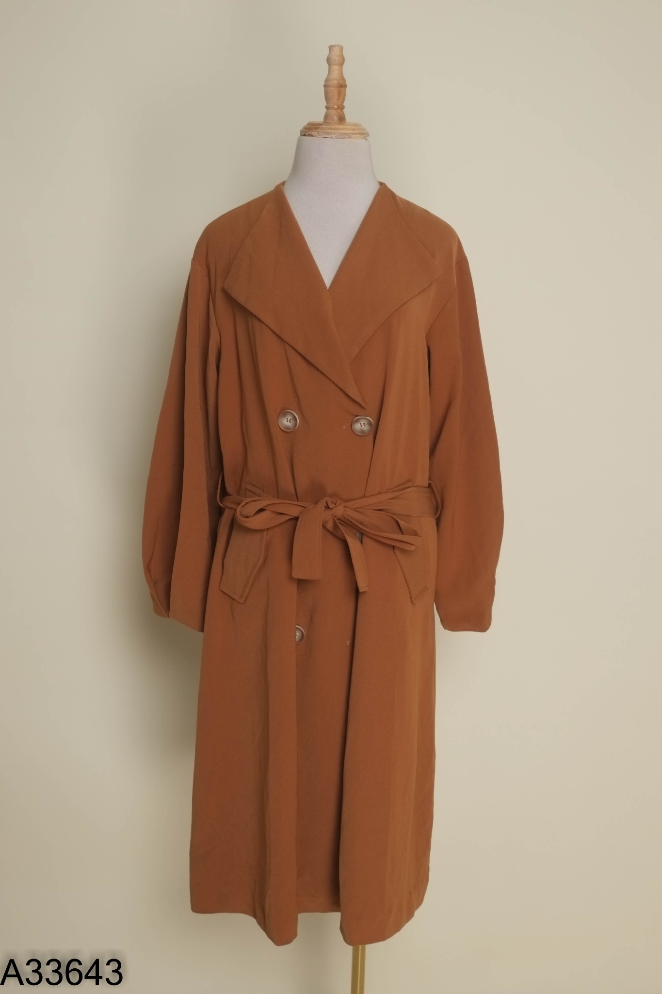 Áo khoác MONO TALK nâu kèm đai