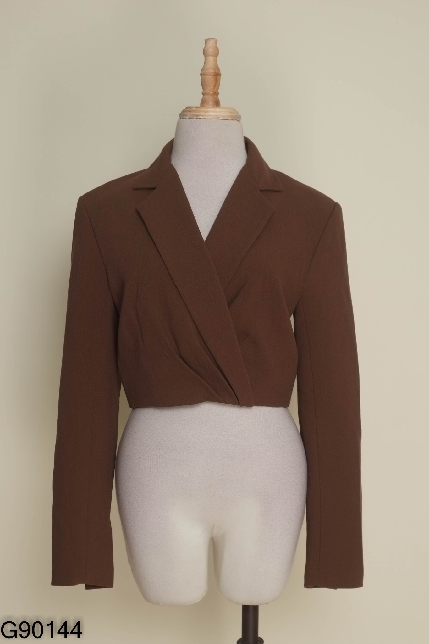 NEWTAG Áo blazer ZARA nâu dáng ngắn