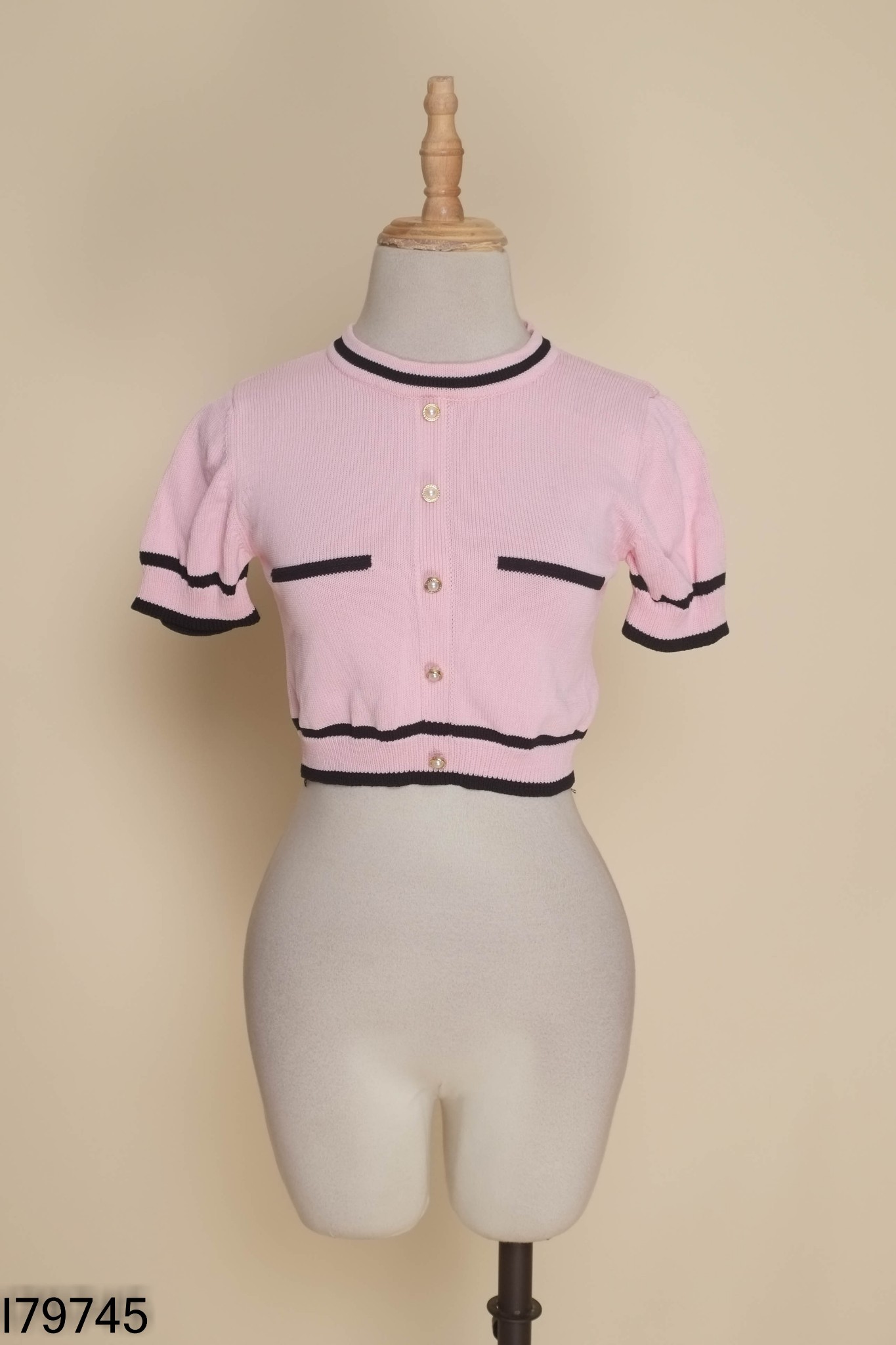 Áo len croptop TIN NGOAN hồng