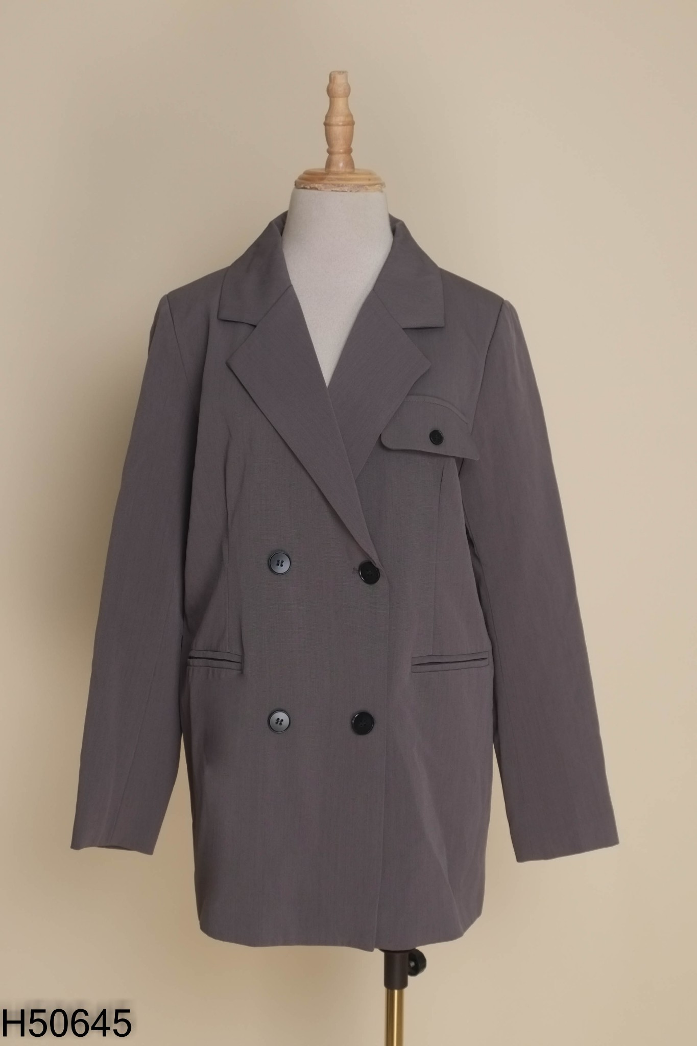 Áo blazer xám A.S.QIANMEI