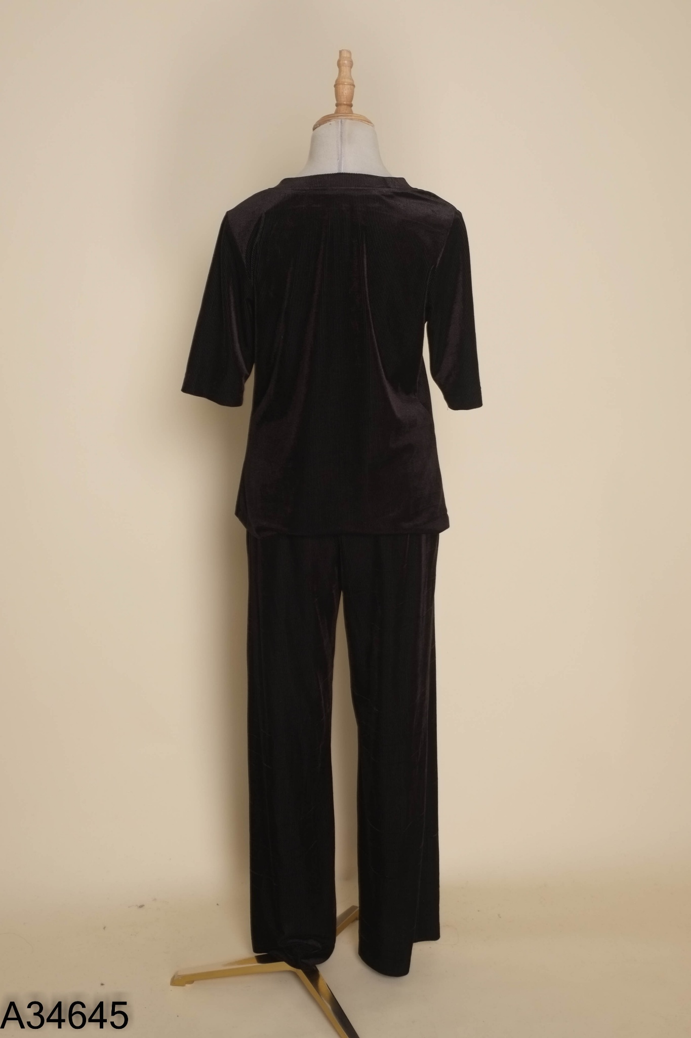 Set đen nhung tăm áo+quần