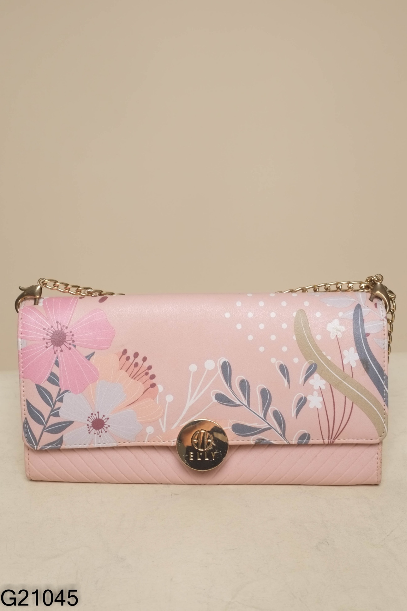 Túi xách hồng ELLY họa tiết hoa