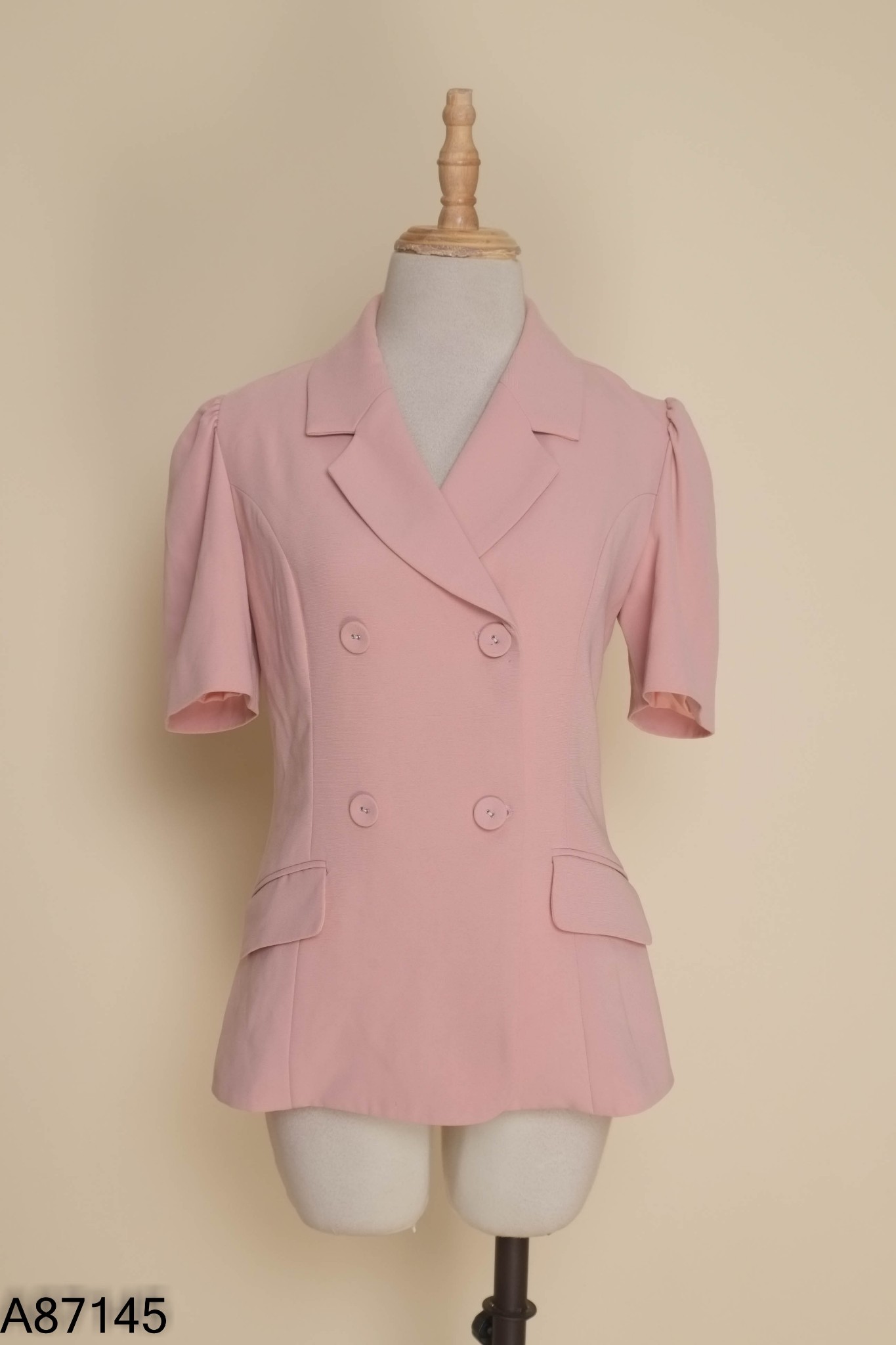 Áo ELLE hồng tay bồng