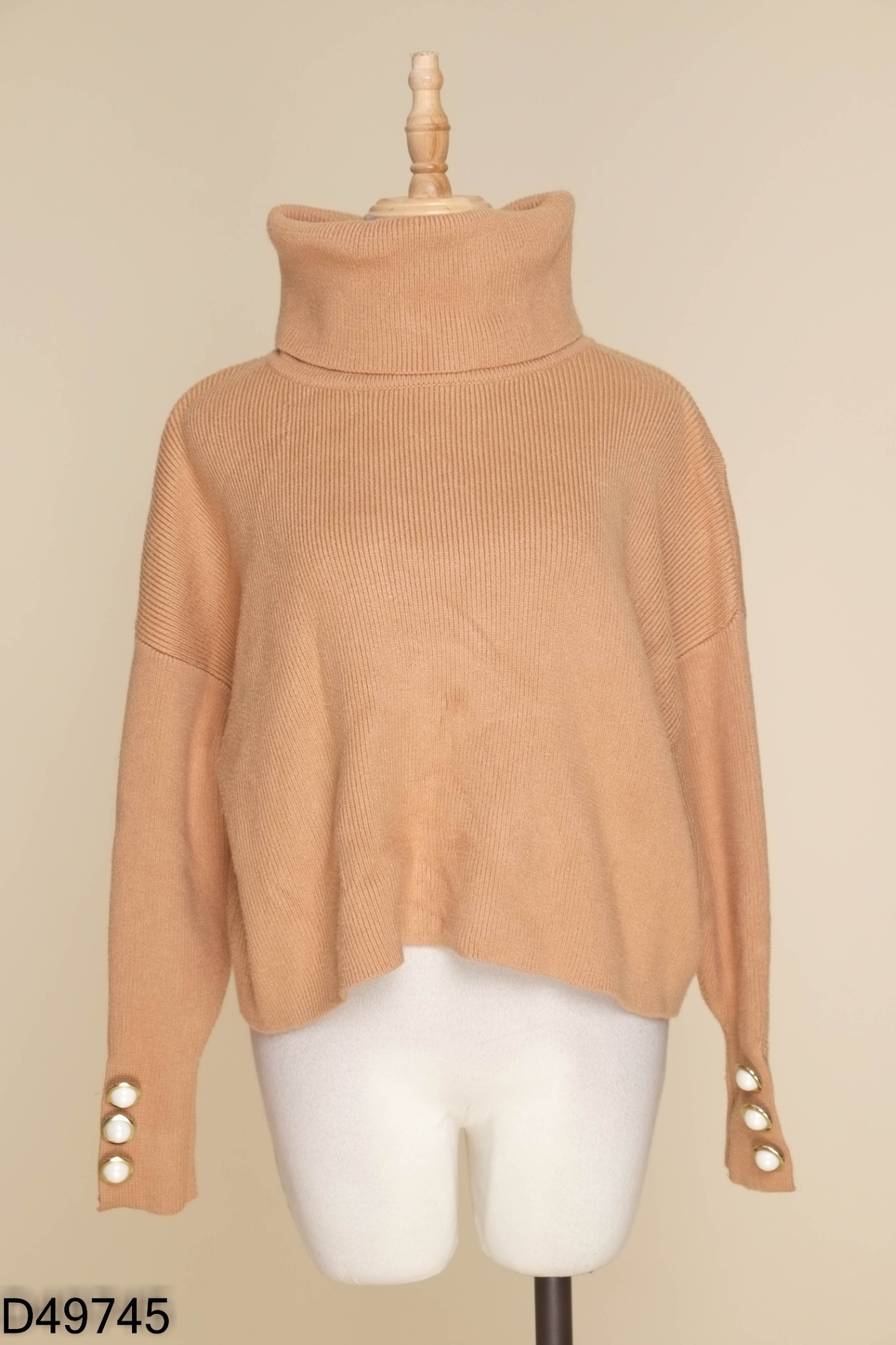 Áo len ZARA nâu cổ lọ