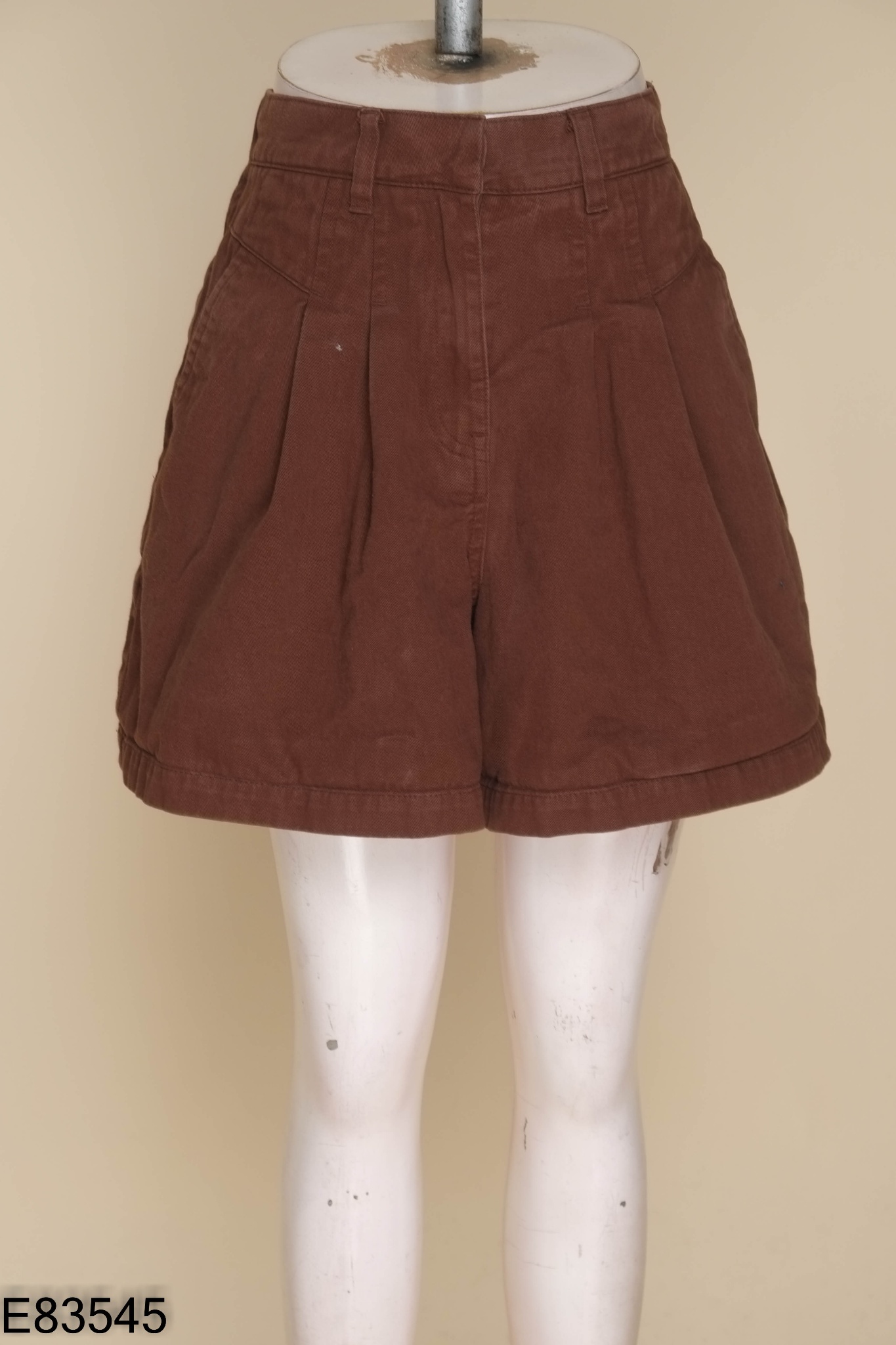 Quần shorts nâu ZARA jeans lửng (XUẤT)