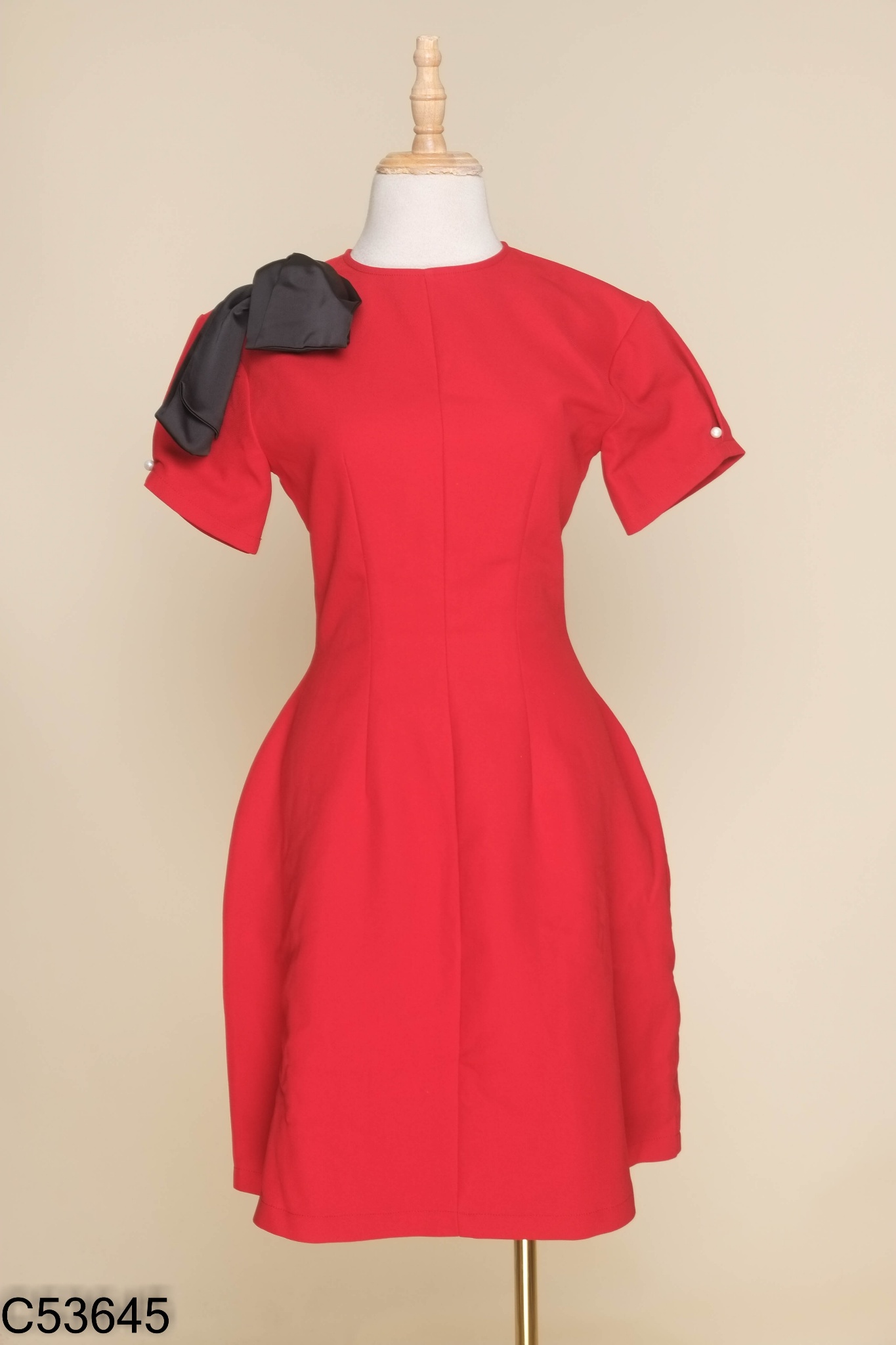 Váy LAVIEM đỏ nơ lụa