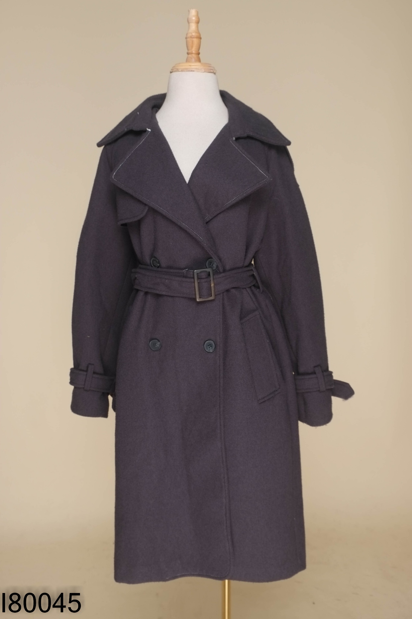 Áo khoác MIM xám trơn kèm đai