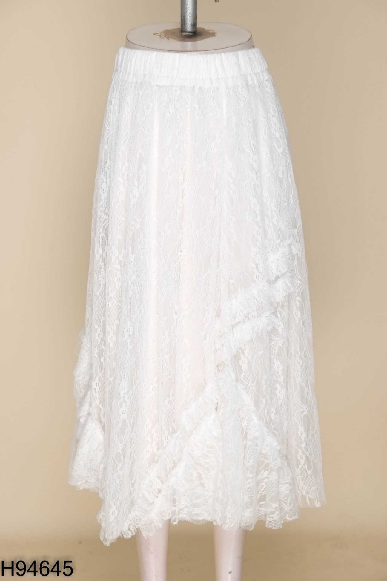 Chân váy voan trắng trơn