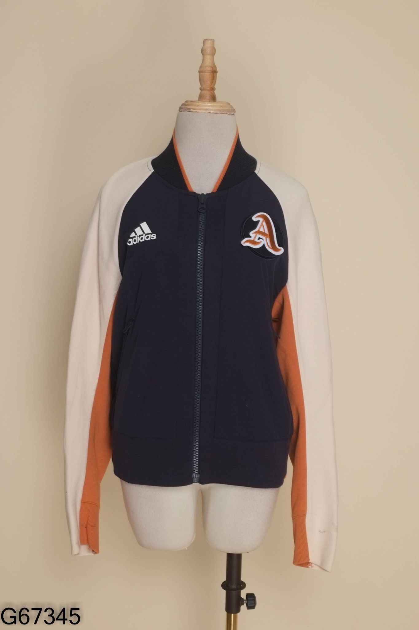 Áo khoác xanh than phối tay be