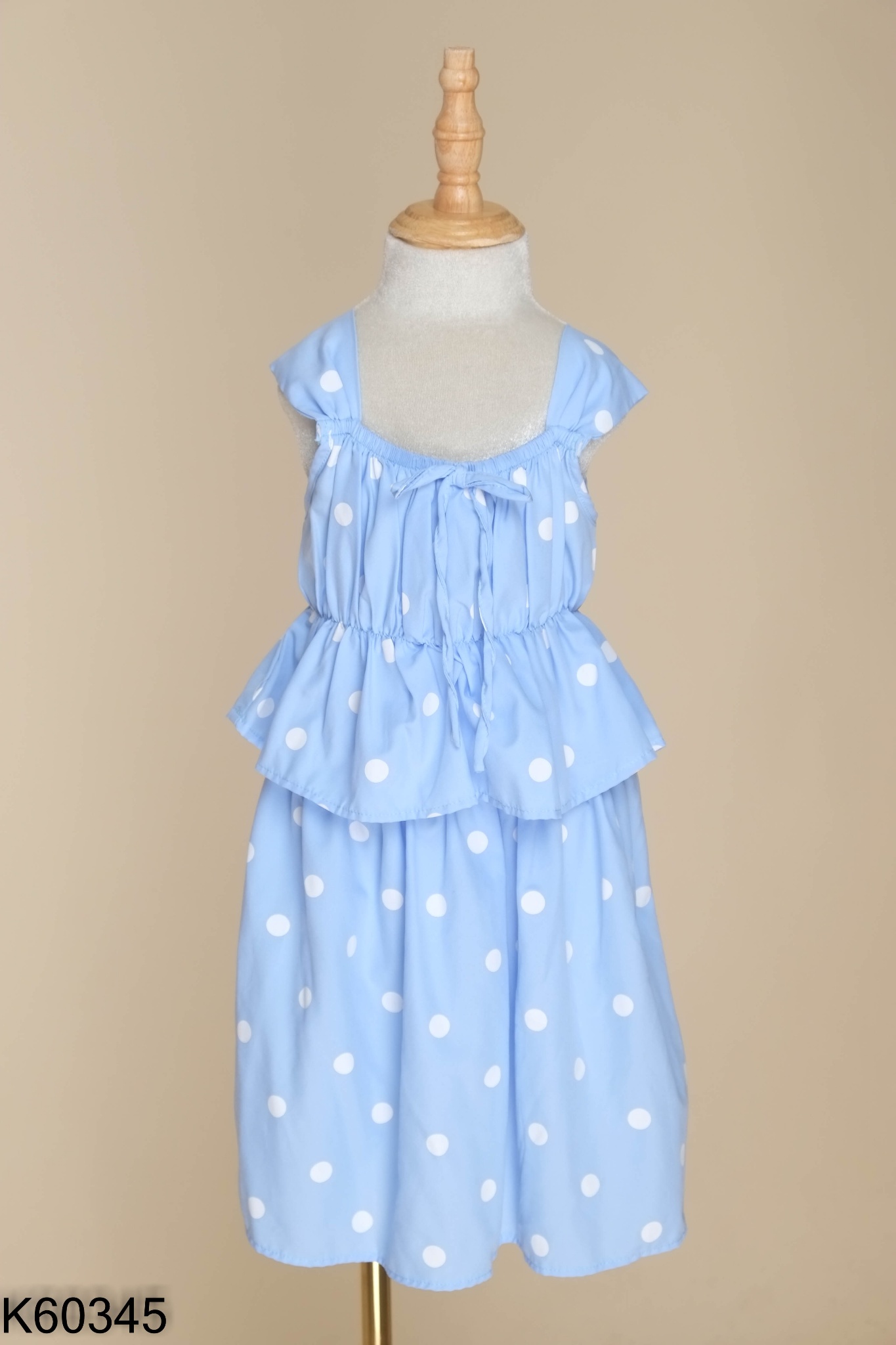 Set Áo xanh chấm bi + chân váy KIDS