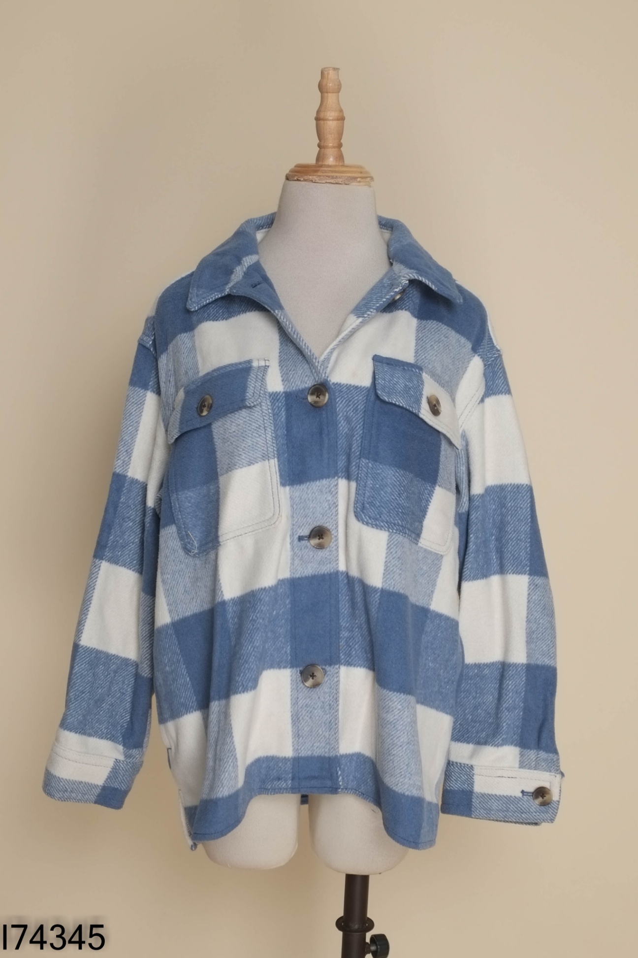 Áo dạ xanh kẻ OLD NAVY cổ sơ mi