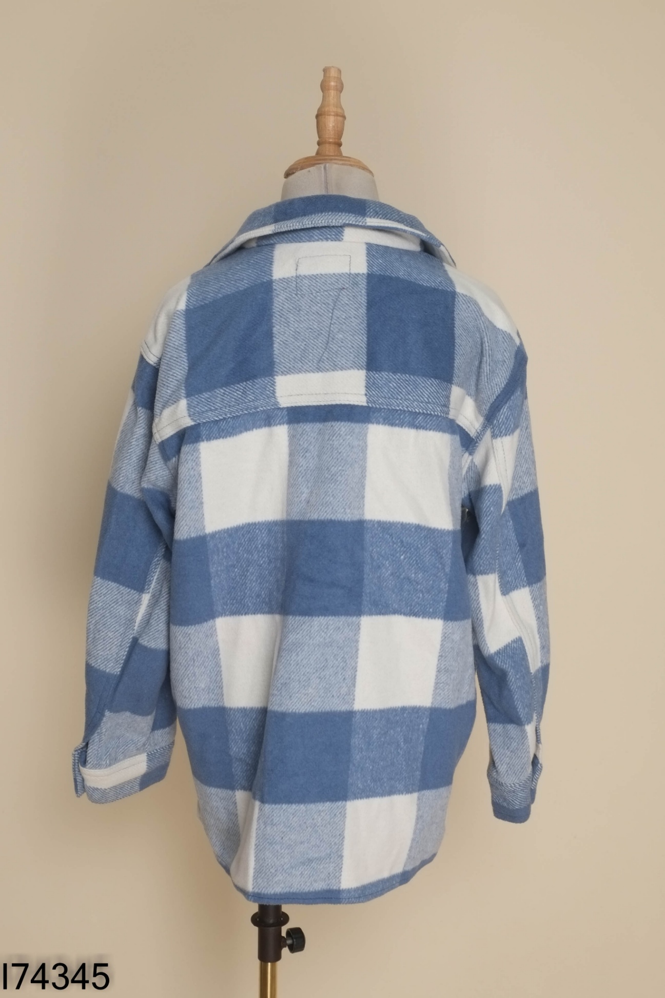 Áo dạ xanh kẻ OLD NAVY cổ sơ mi