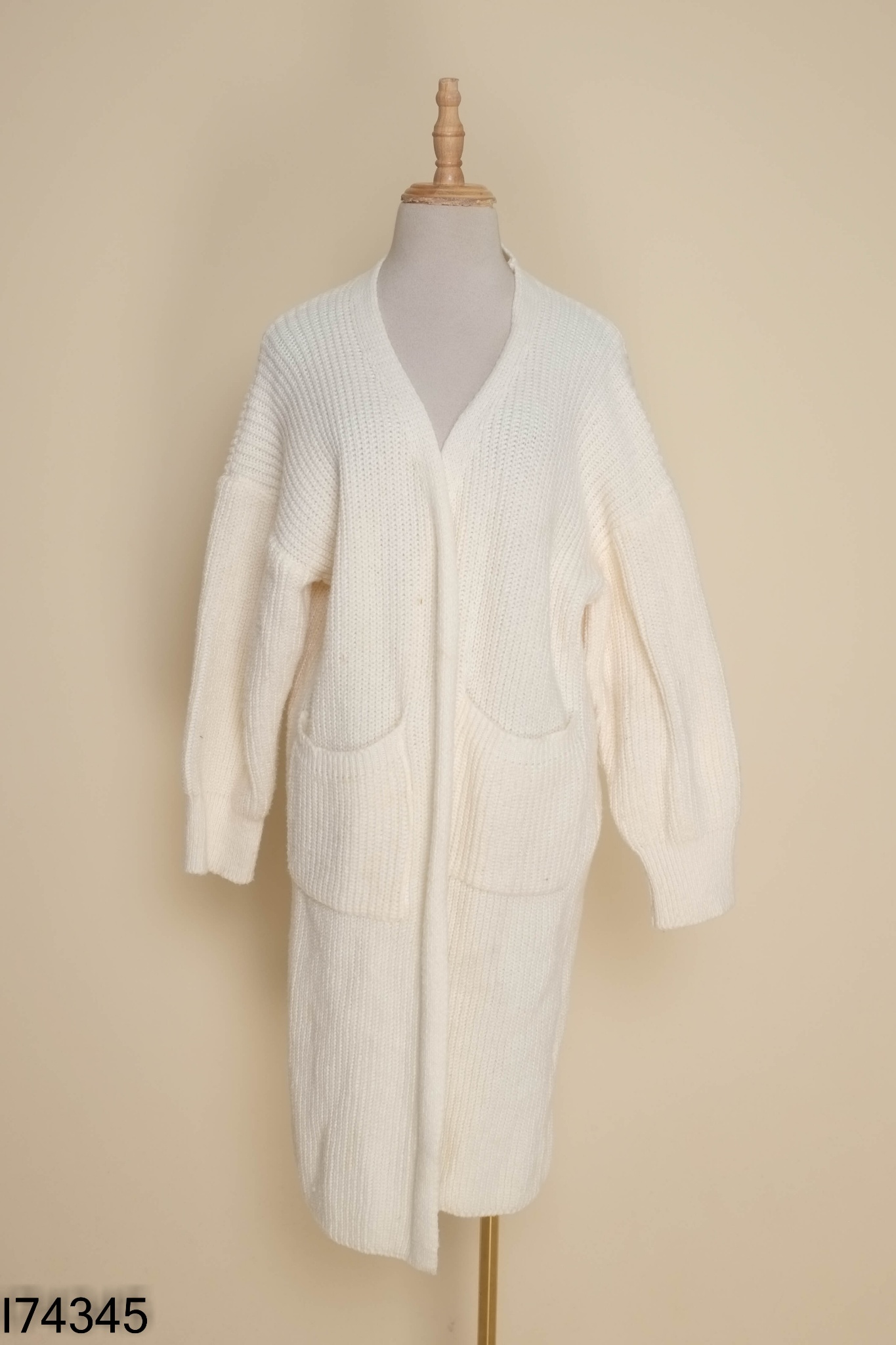 Áo khoác len be dài