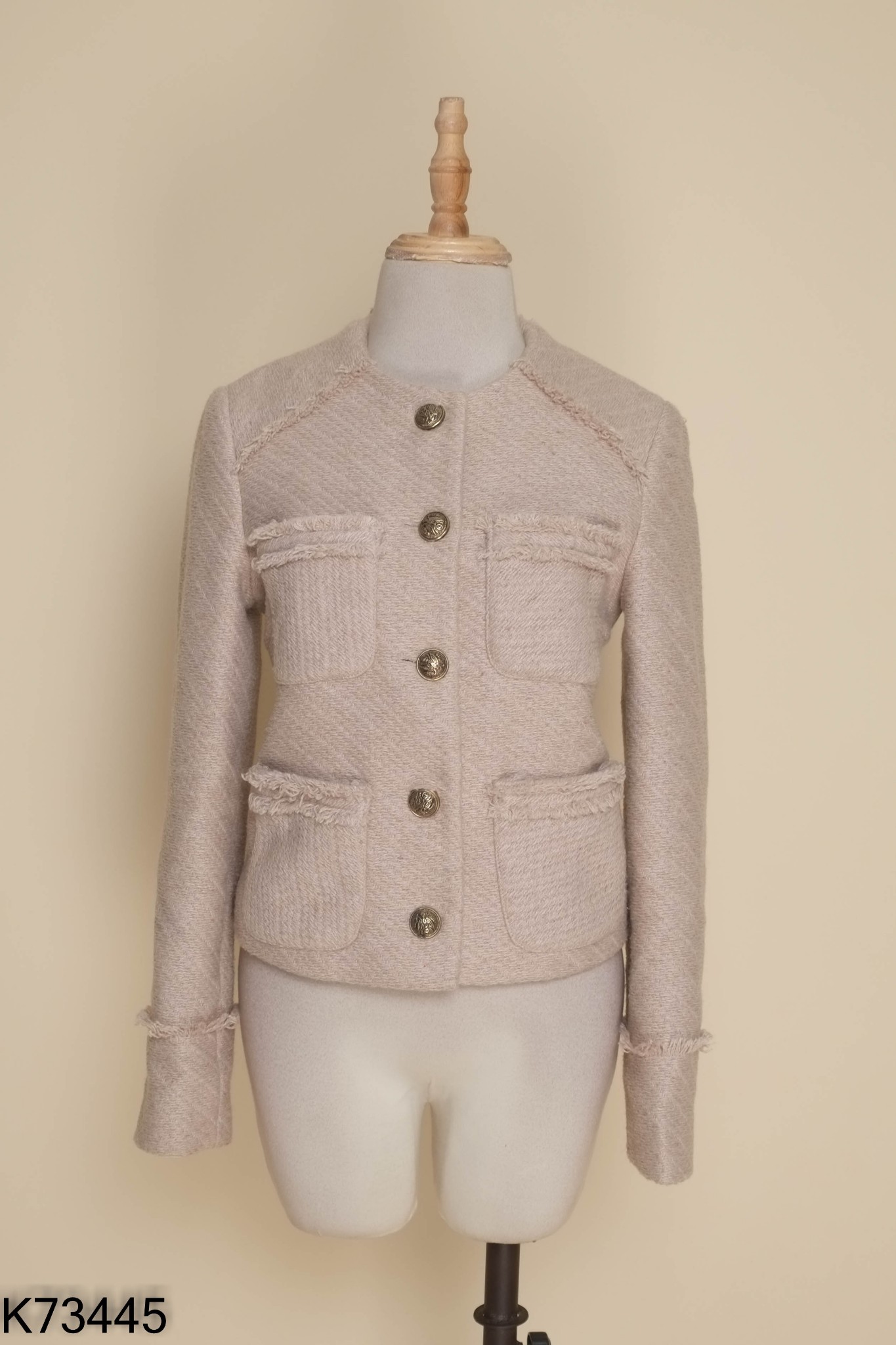 Áo H'ALLURE dạ be phối cúc