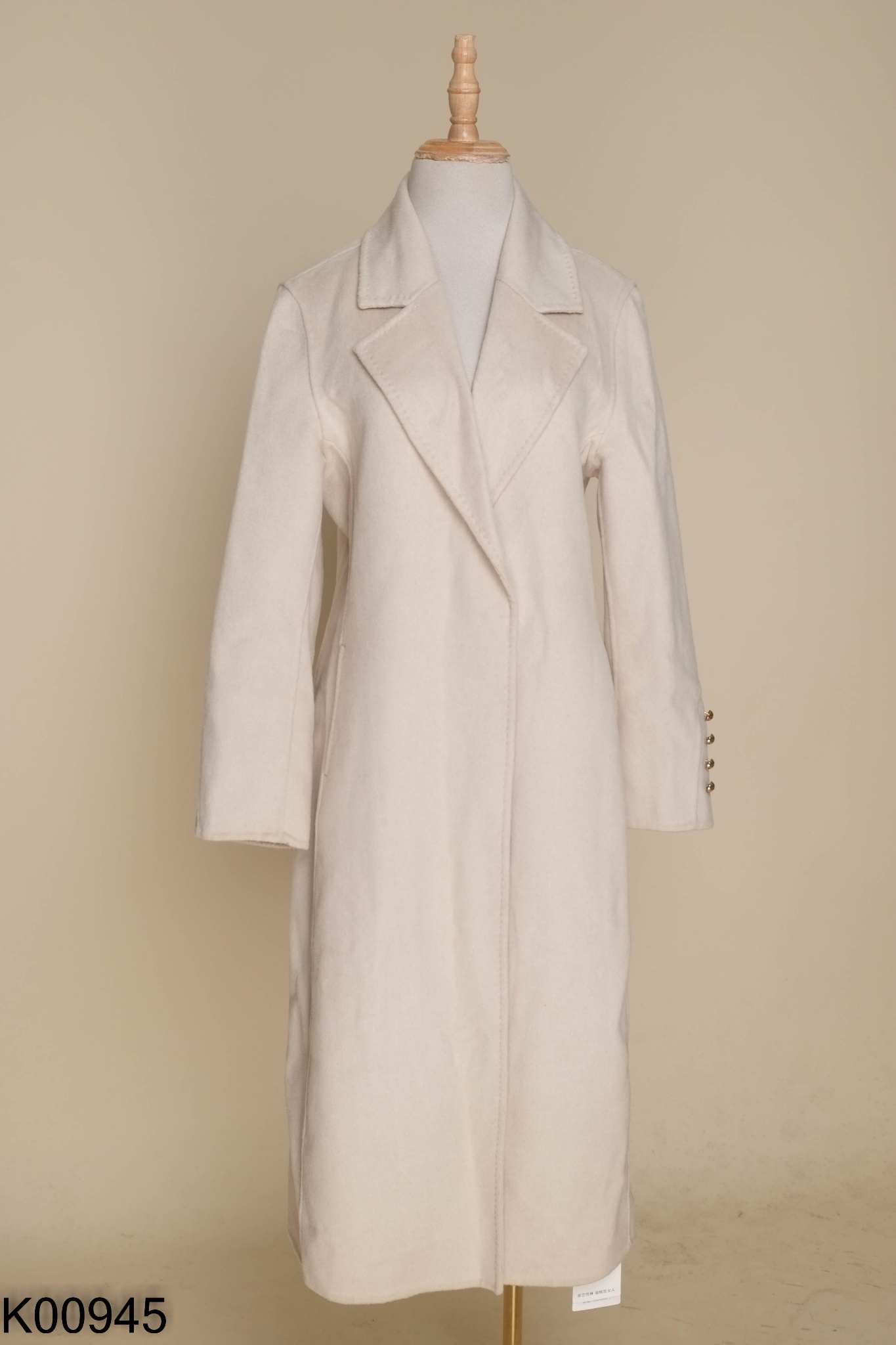 NEWTAG Áo dạ be dài