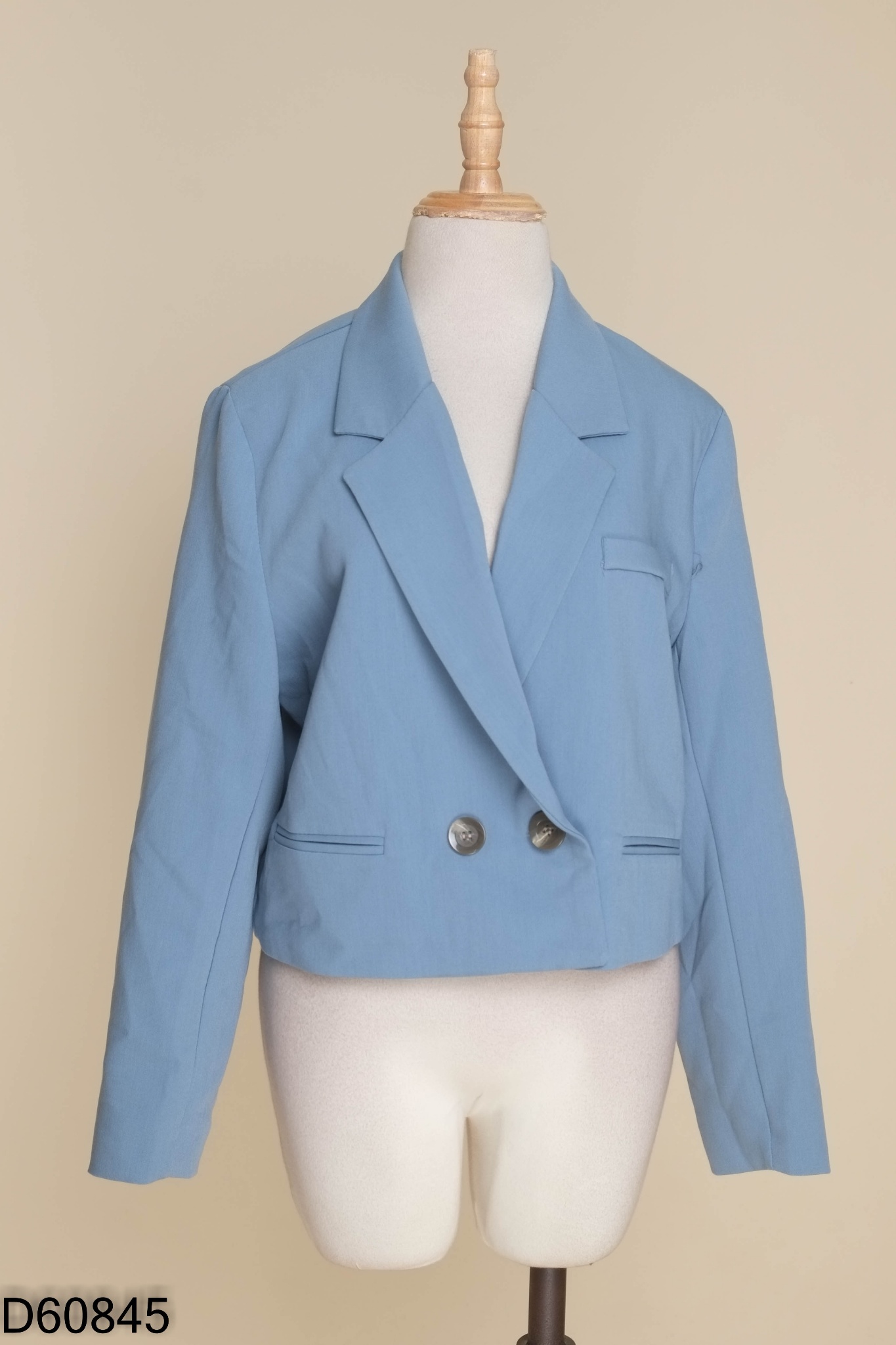 Blazer xanh trơn crotop